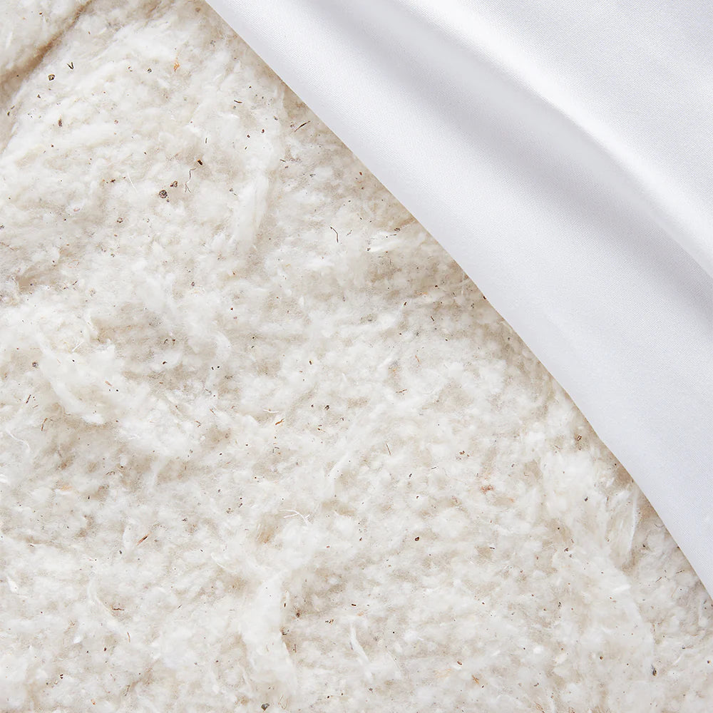 Zabuton Cushion with Removable Cover in Natural White