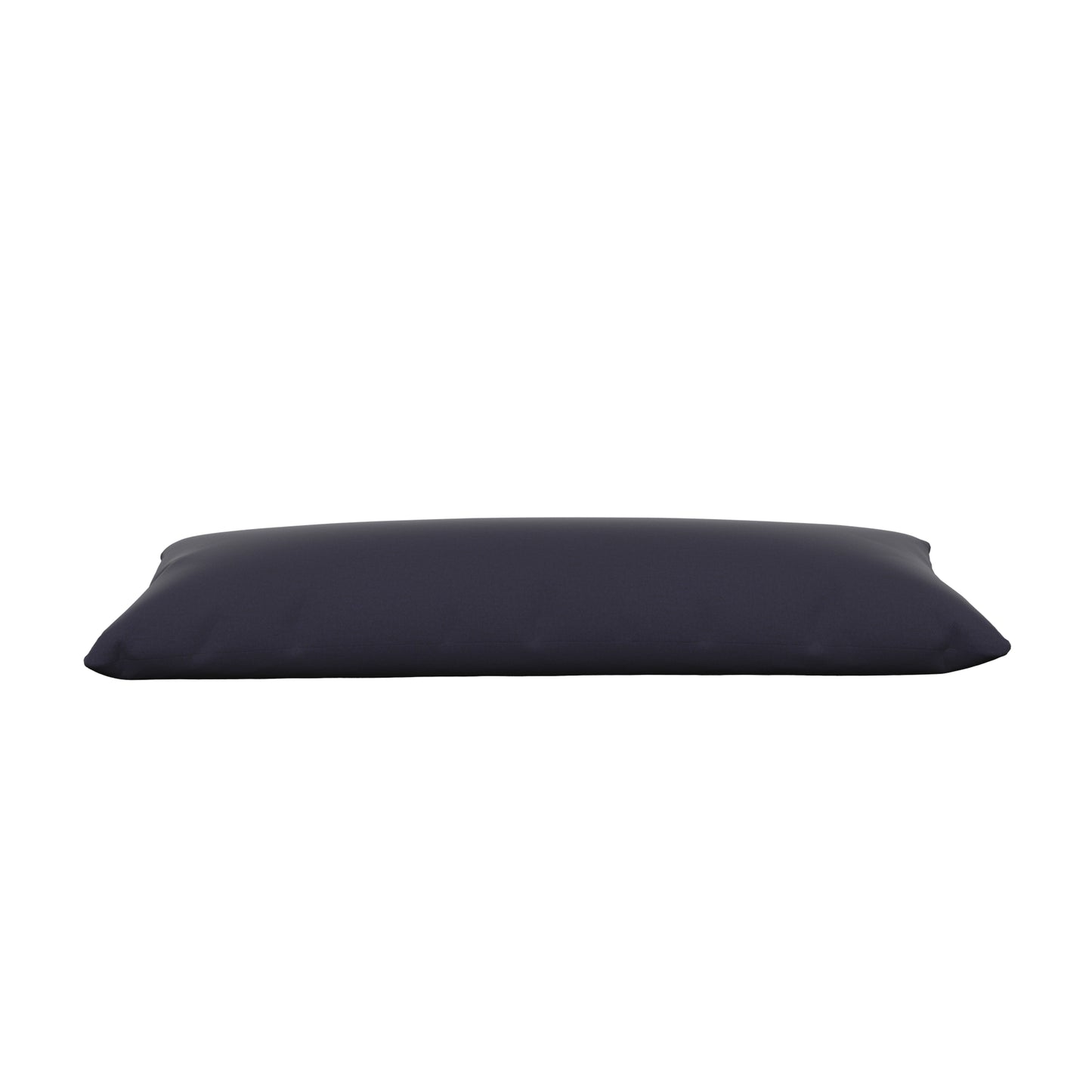 Product image of a body pillow with a navy cover.