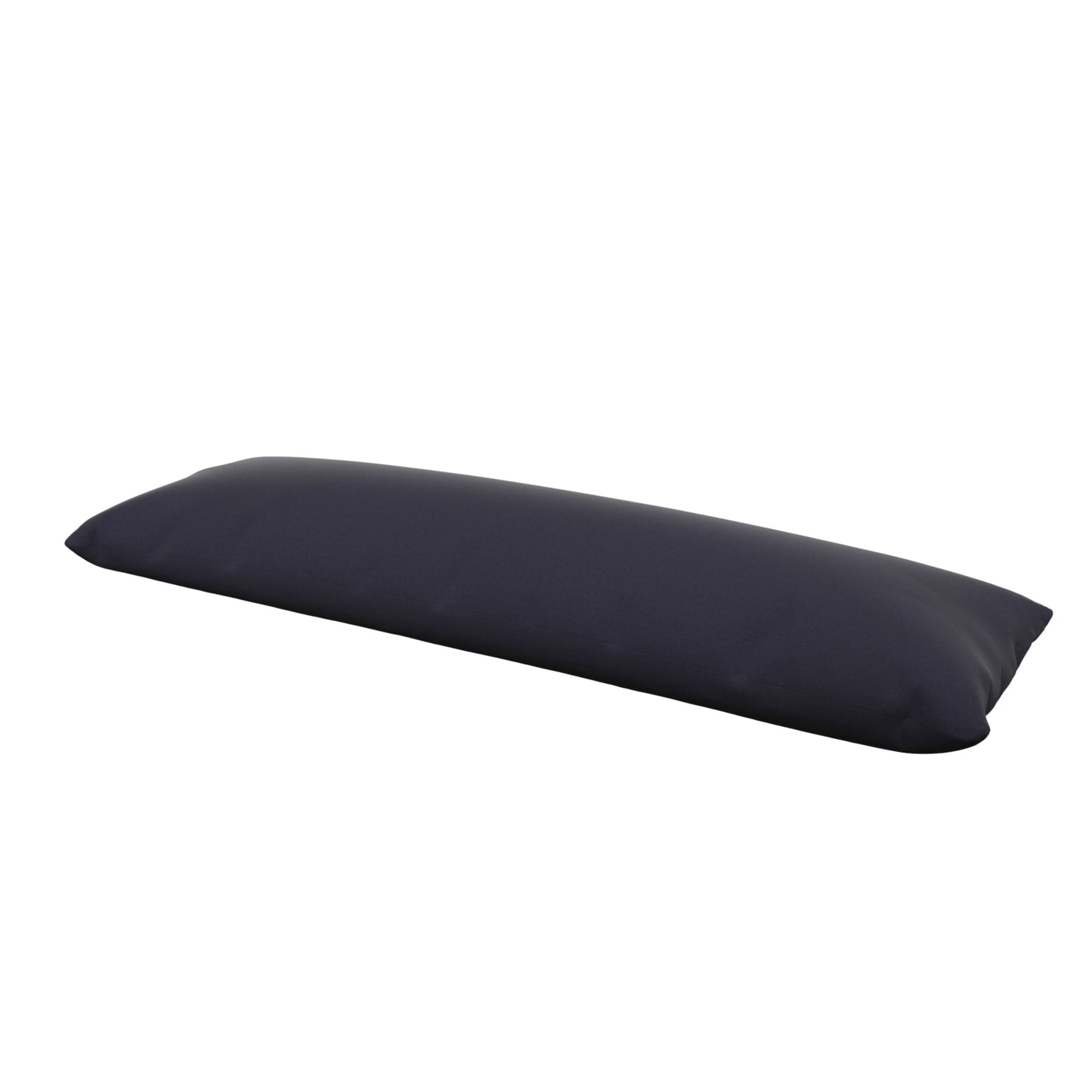 Product image of a body pillow with a navy cover.