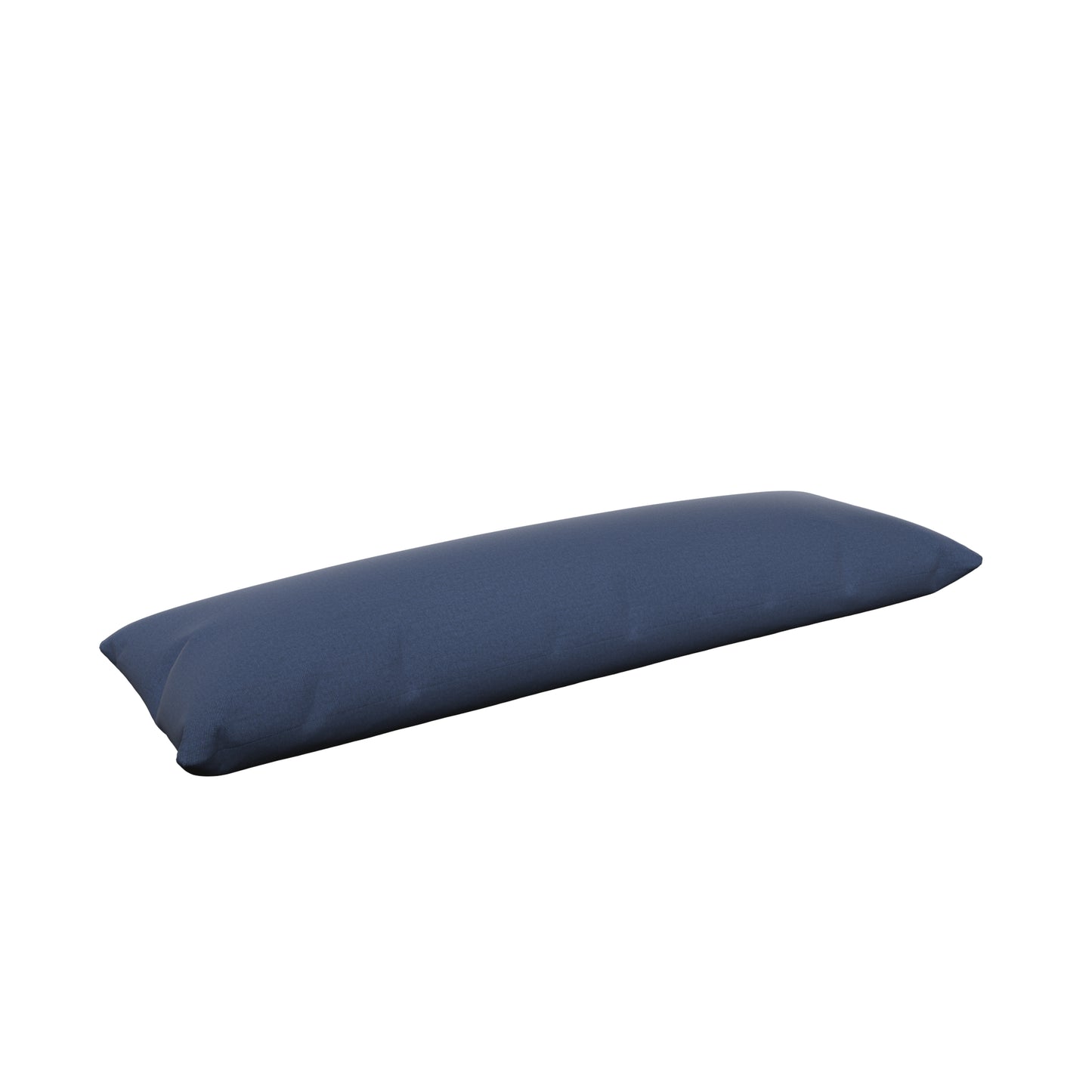 Product image of a body pillow with a blue cover.