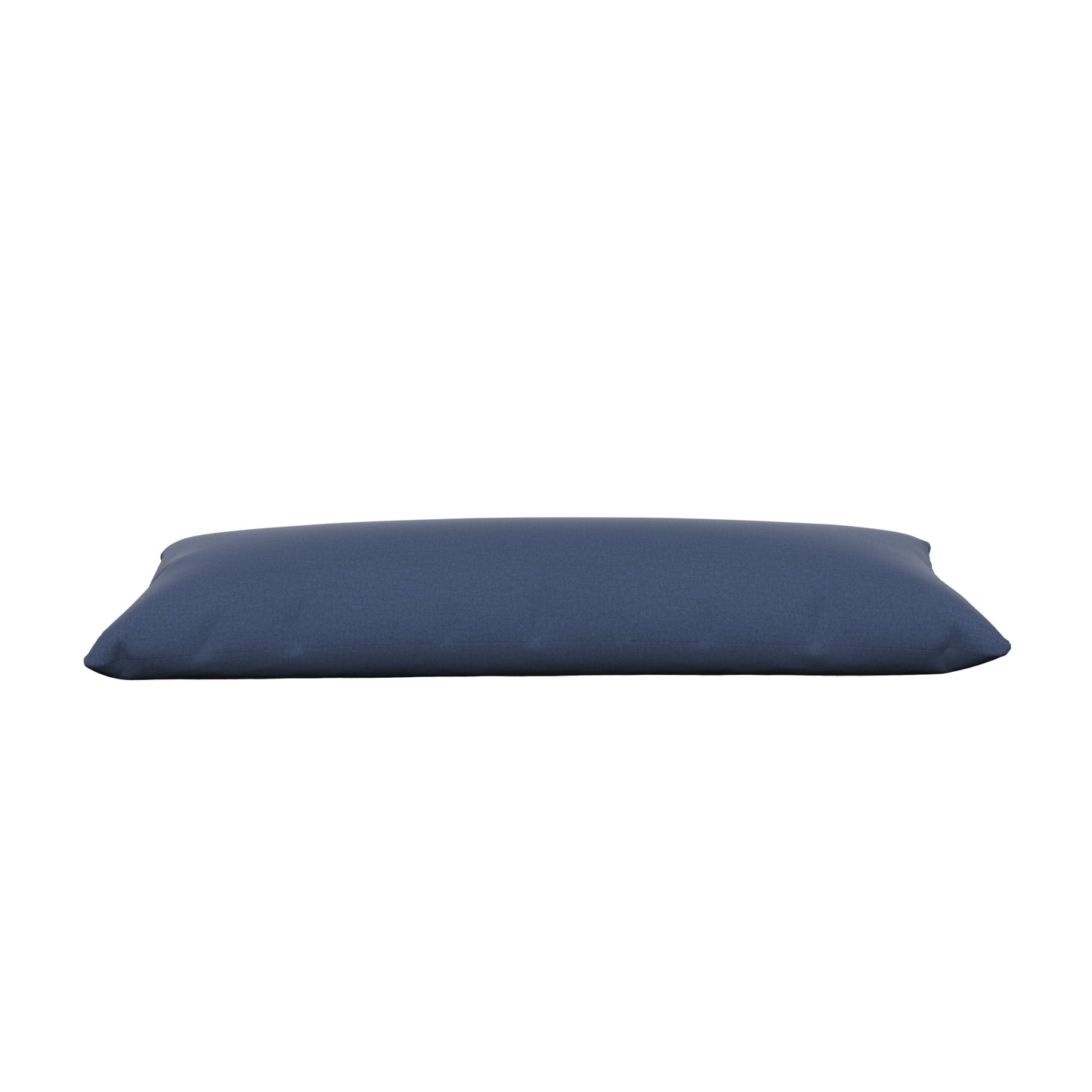 Product image of a body pillow with a blue cover.