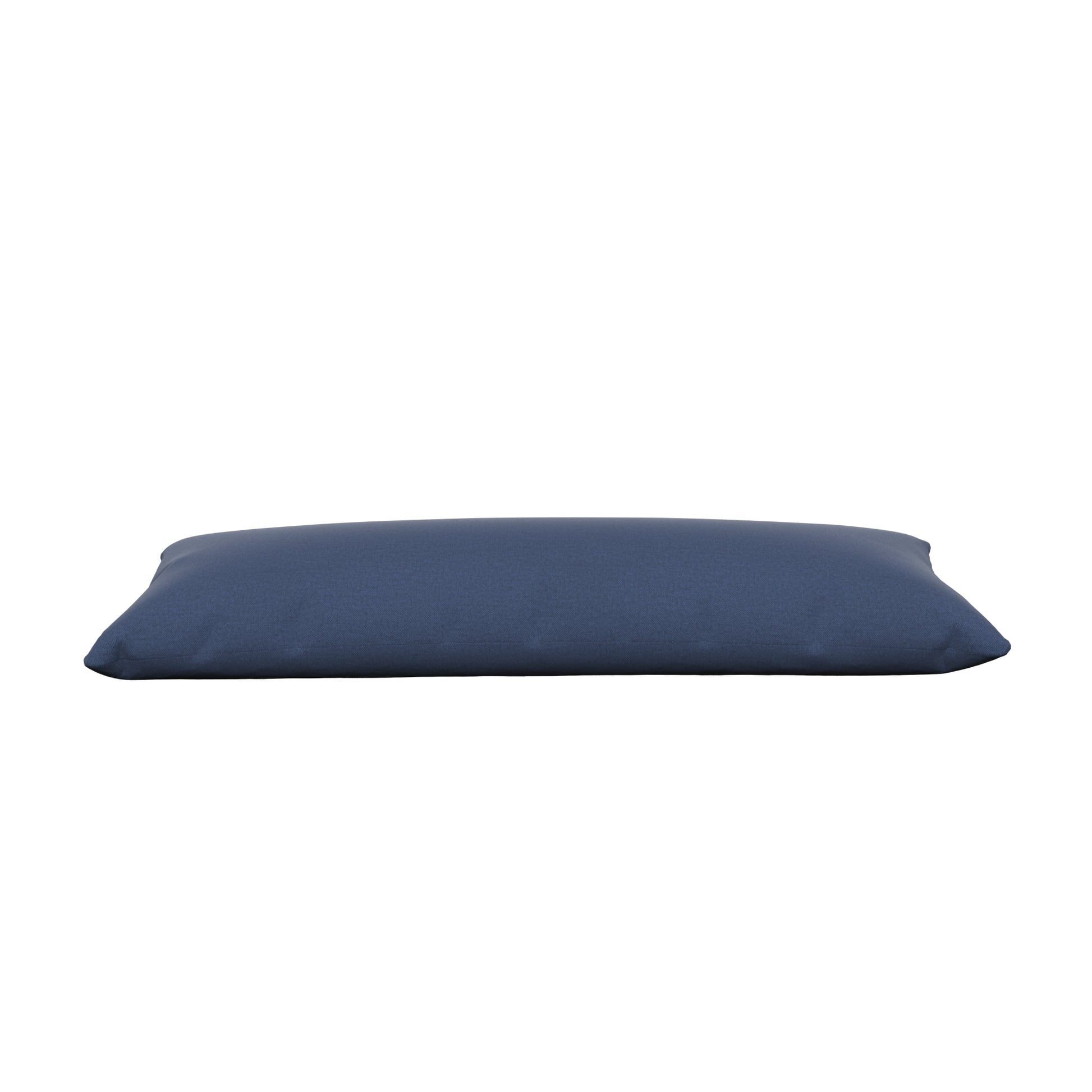Product image of a body pillow with a blue cover.