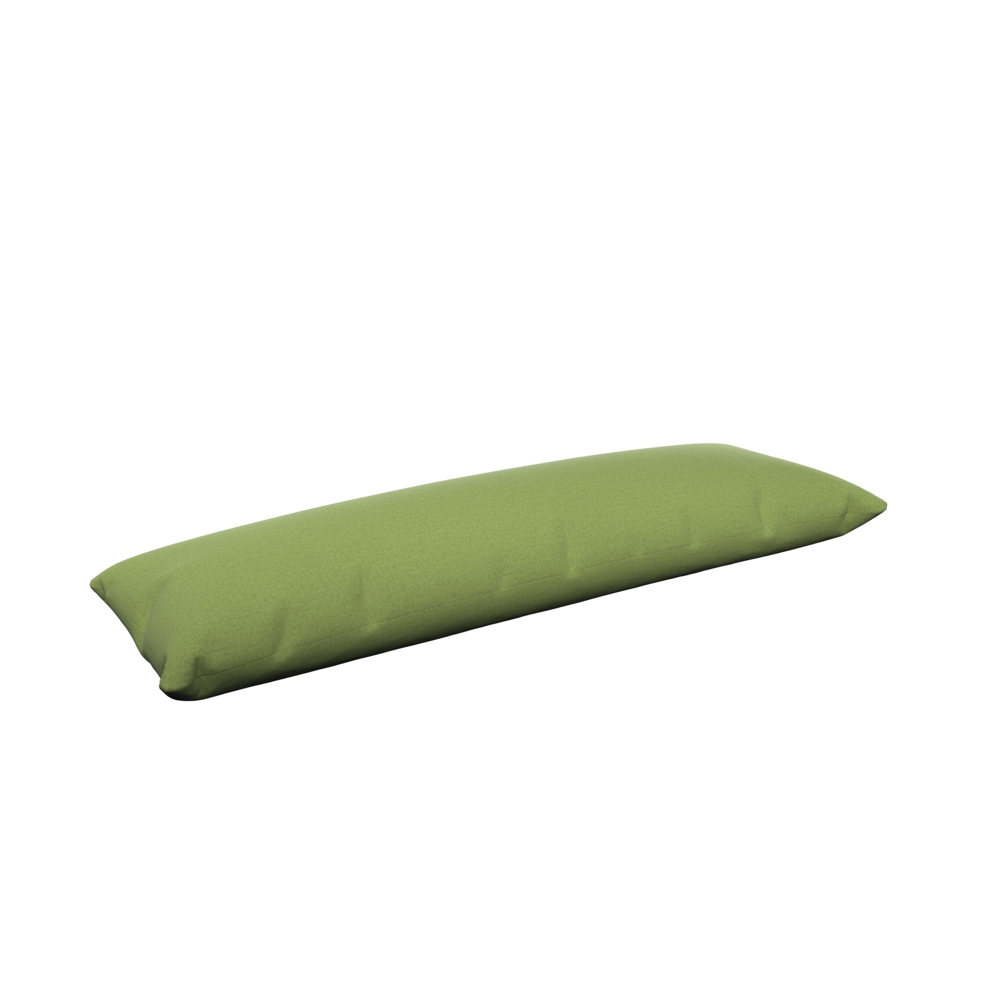 Product image of a body pillow with a green cover.