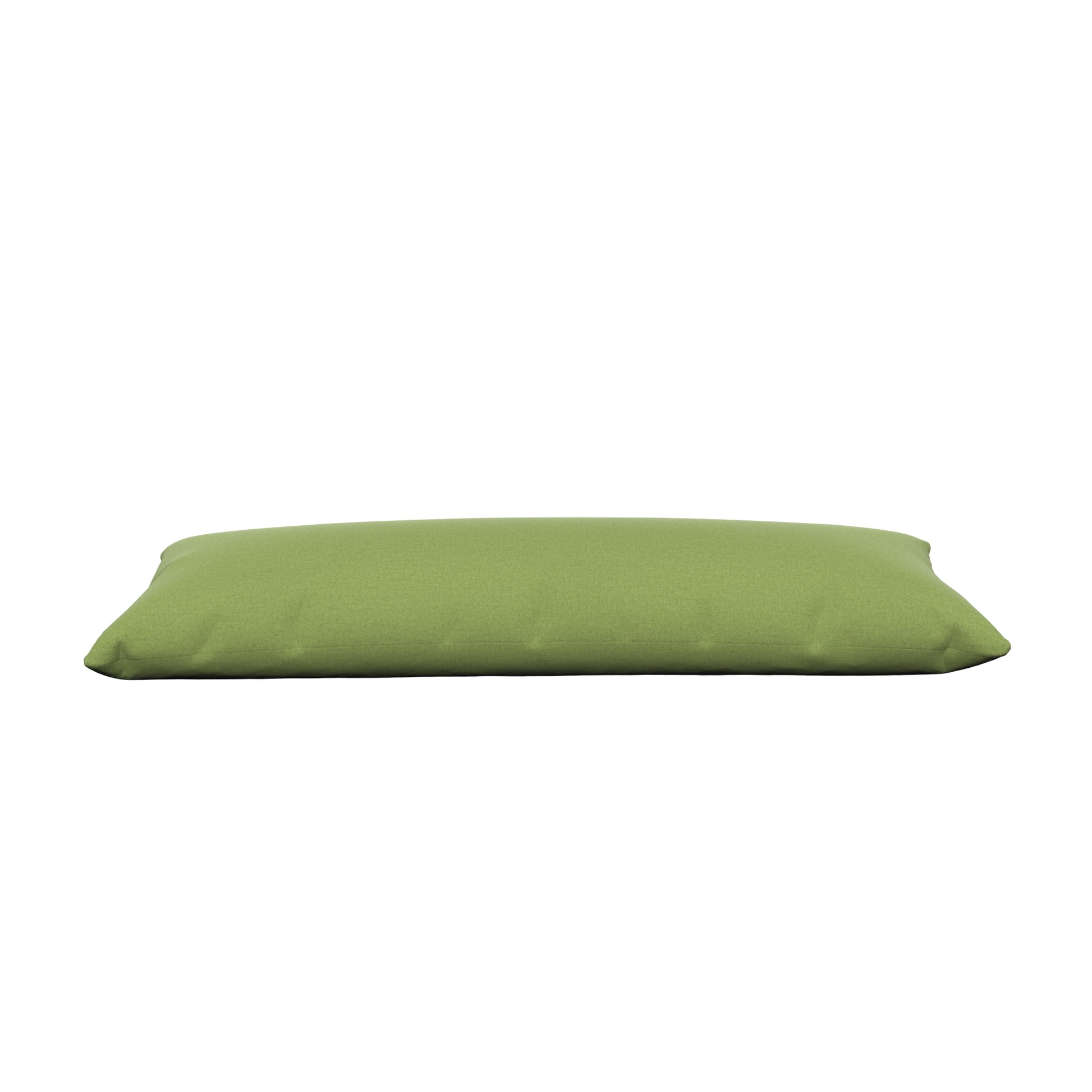 Product image of a body pillow with a green cover.