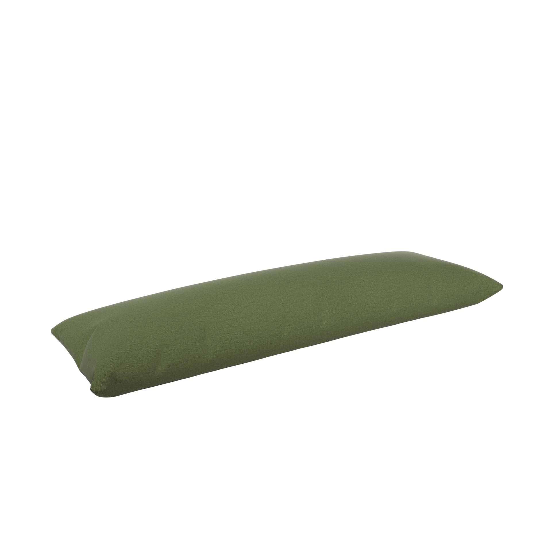 Fern green body pillow on a white background.