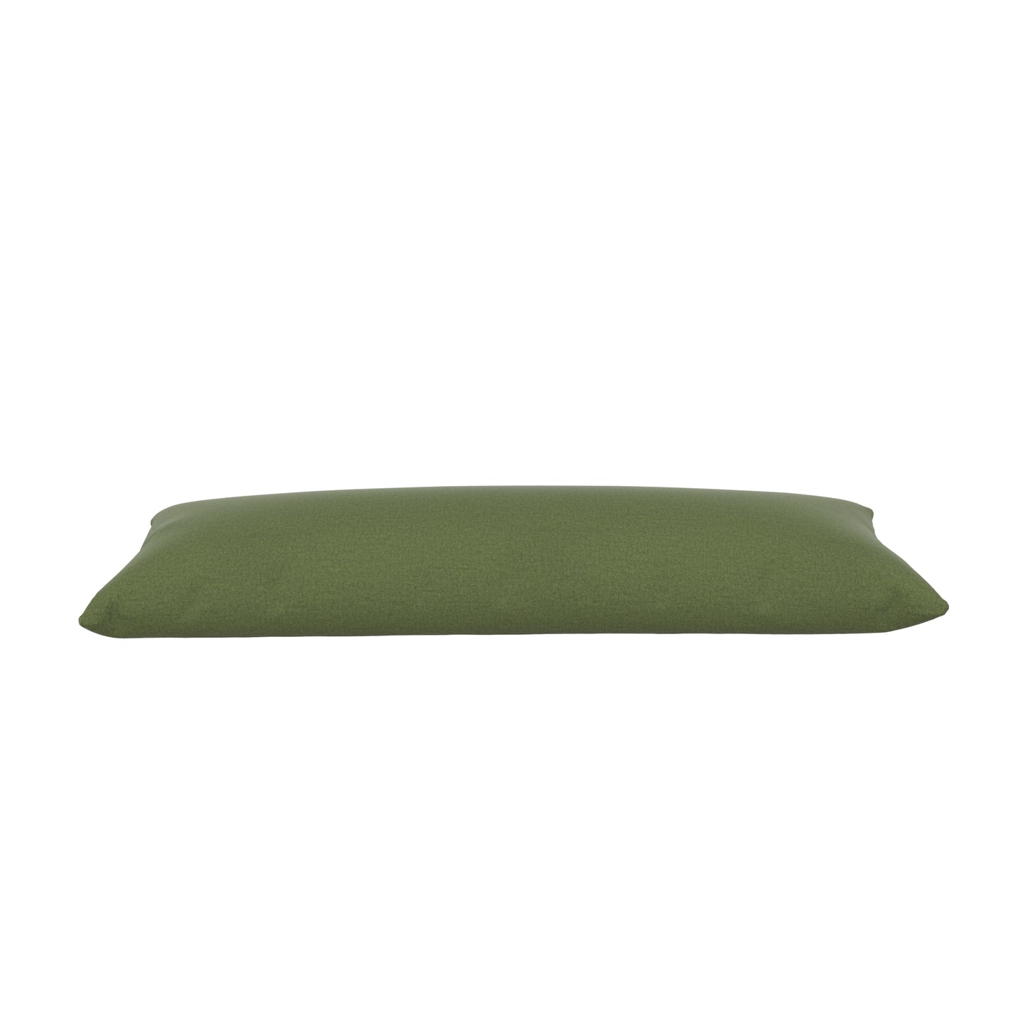 Fern green body pillow on a white background.