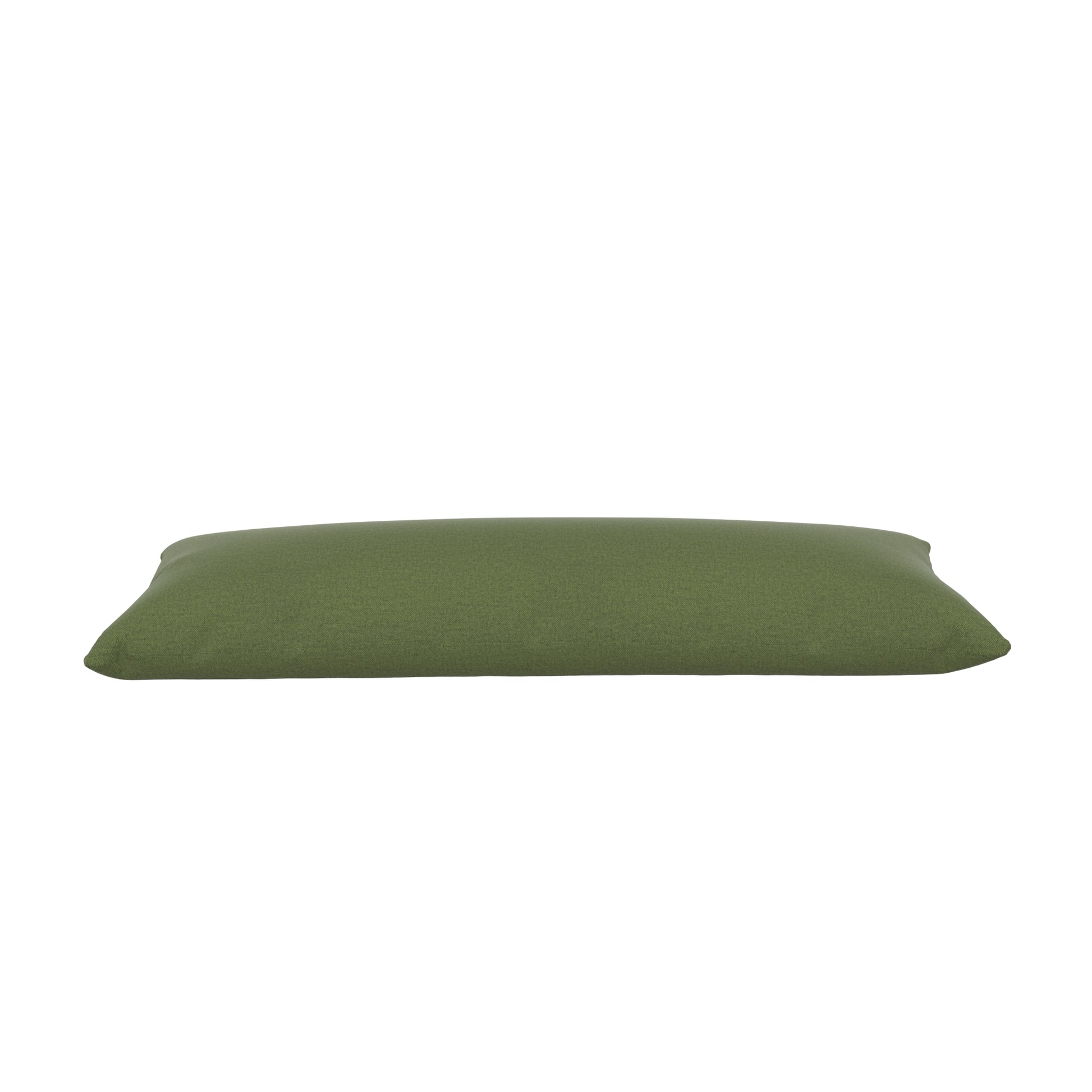 Fern green body pillow on a white background.