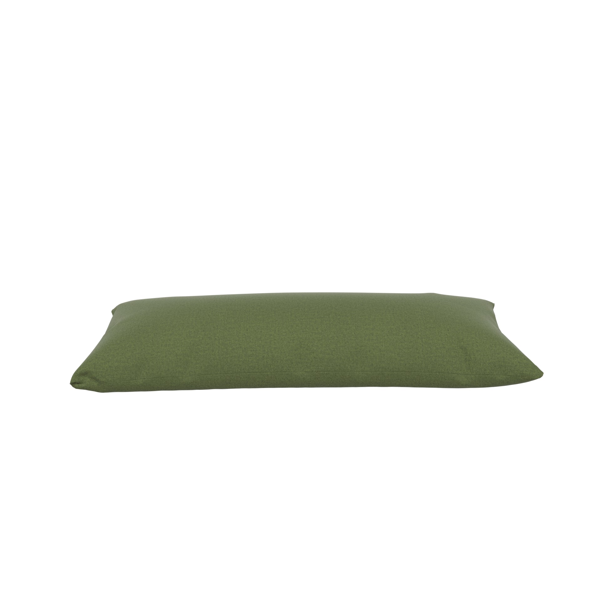 Fern green lumbar pillow on a white background.