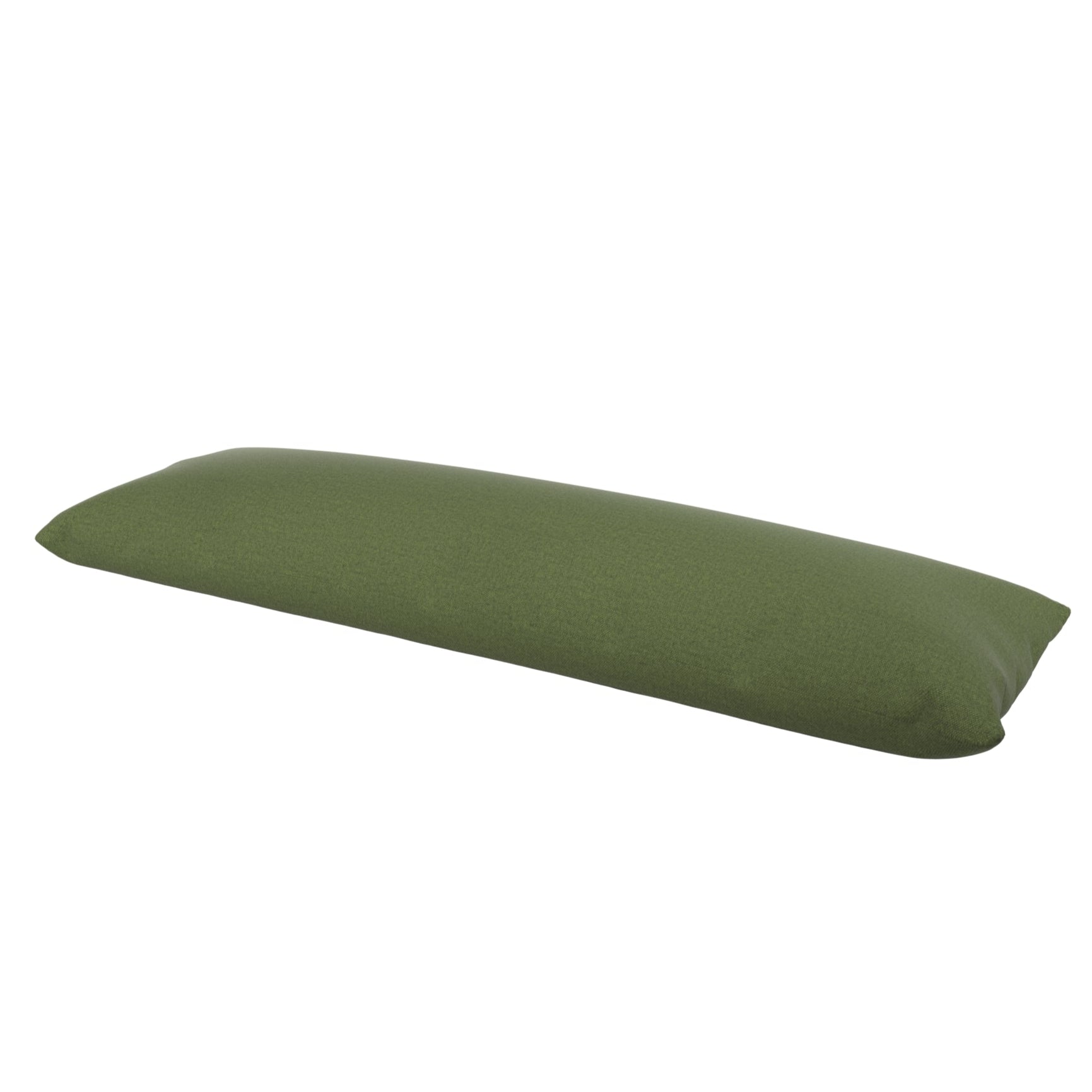 Fern green body pillow on a white background.