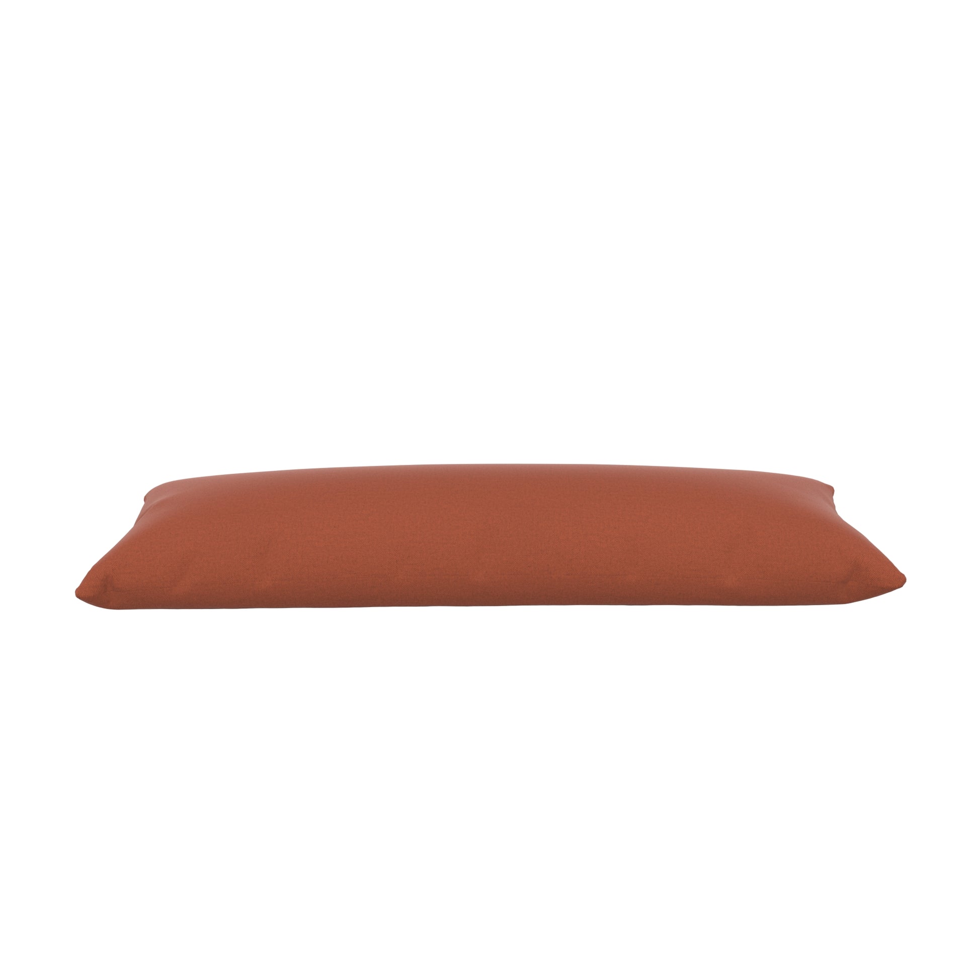 Product image of a body pillow with a burnt orange pillow cover.