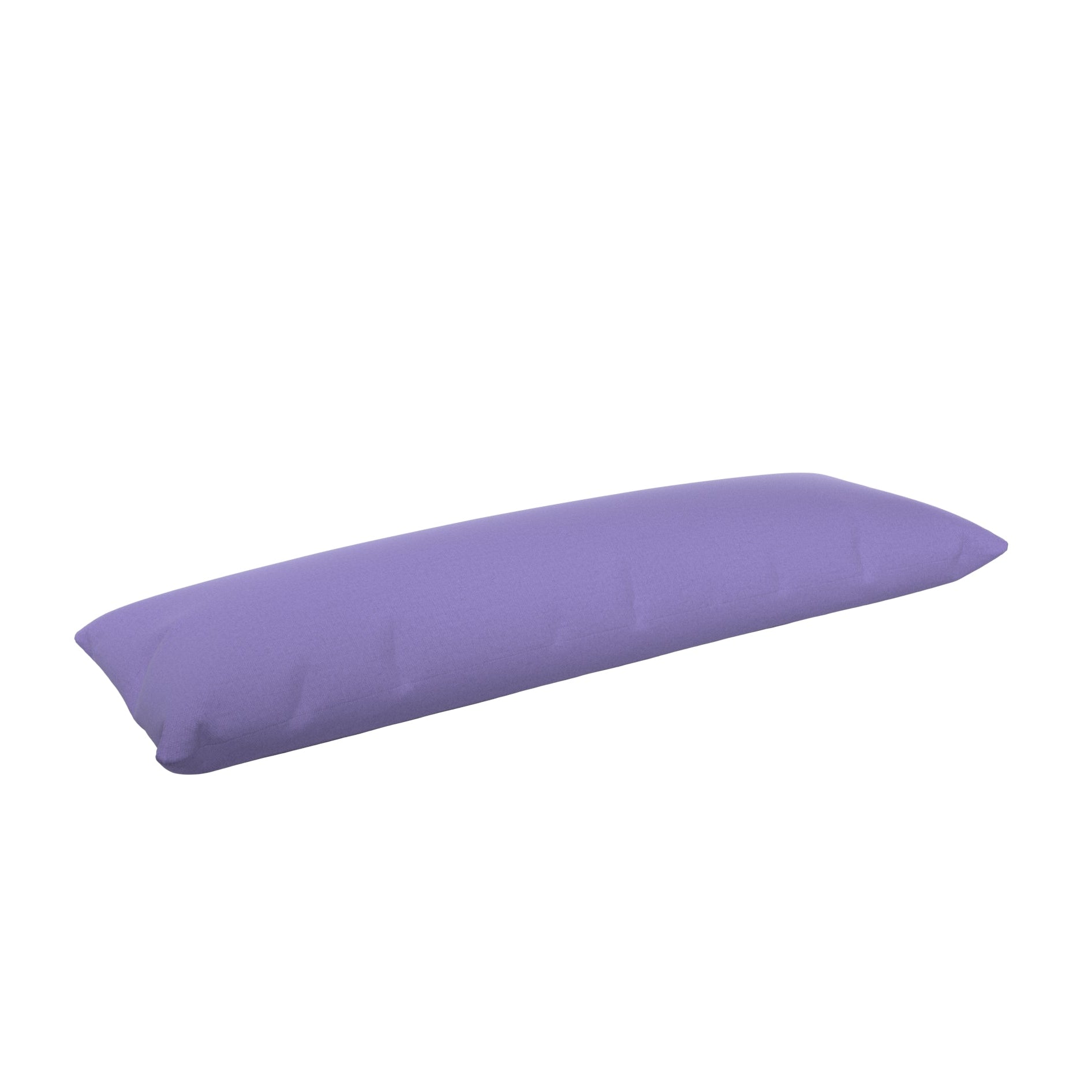 Lavender purple lumbar pillow on a white background.