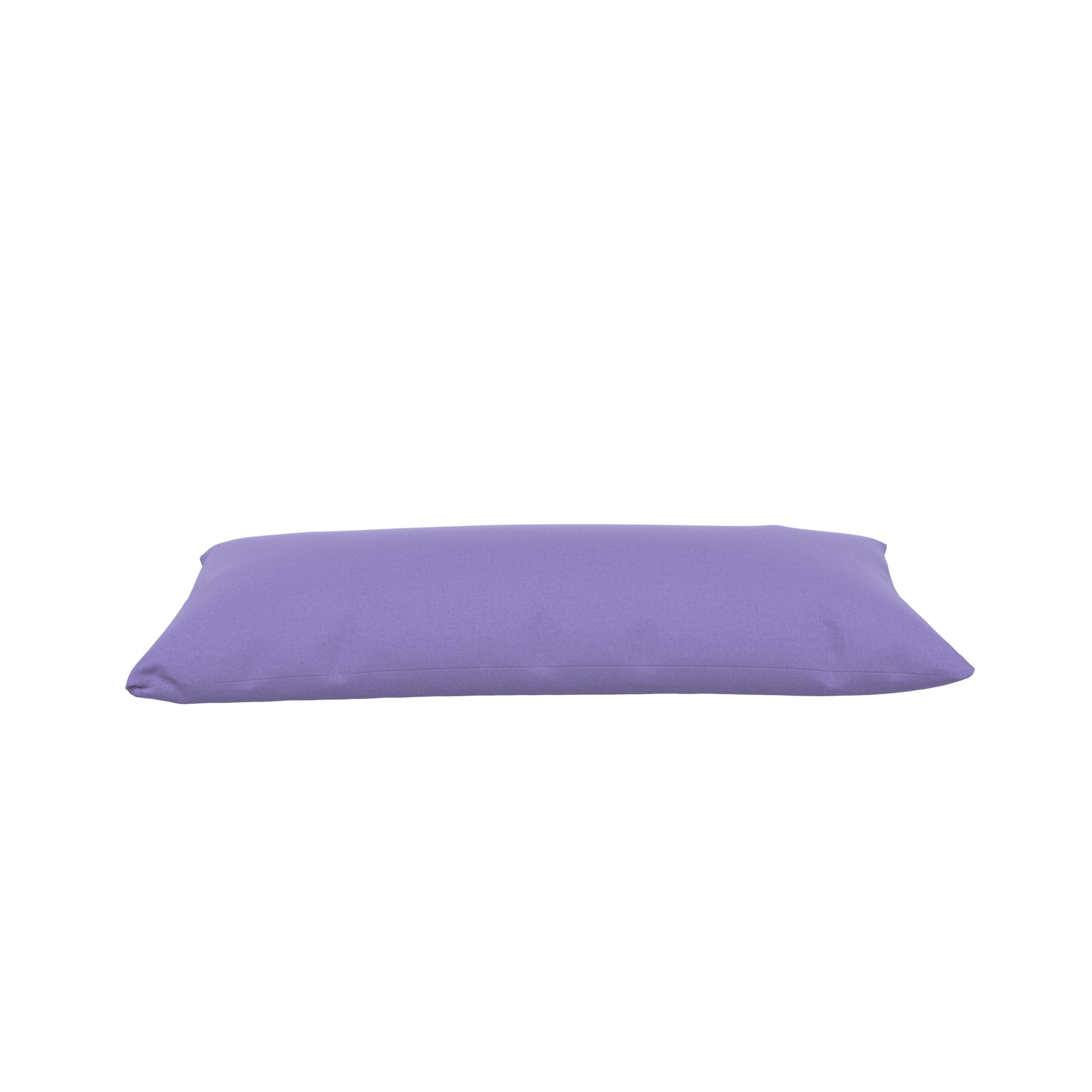 Lavender purple lumbar pillow on a white background.