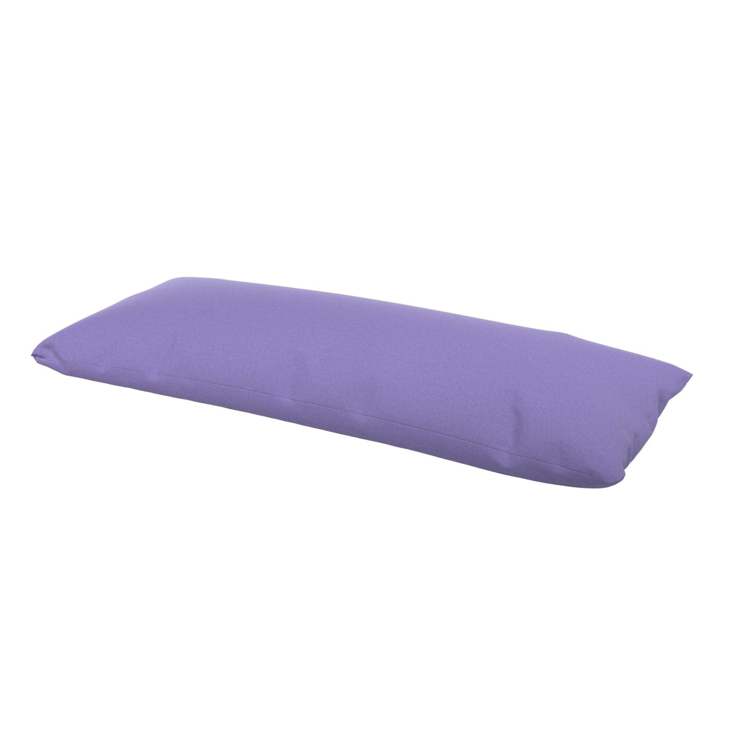Lavender purple lumbar pillow on a white background.