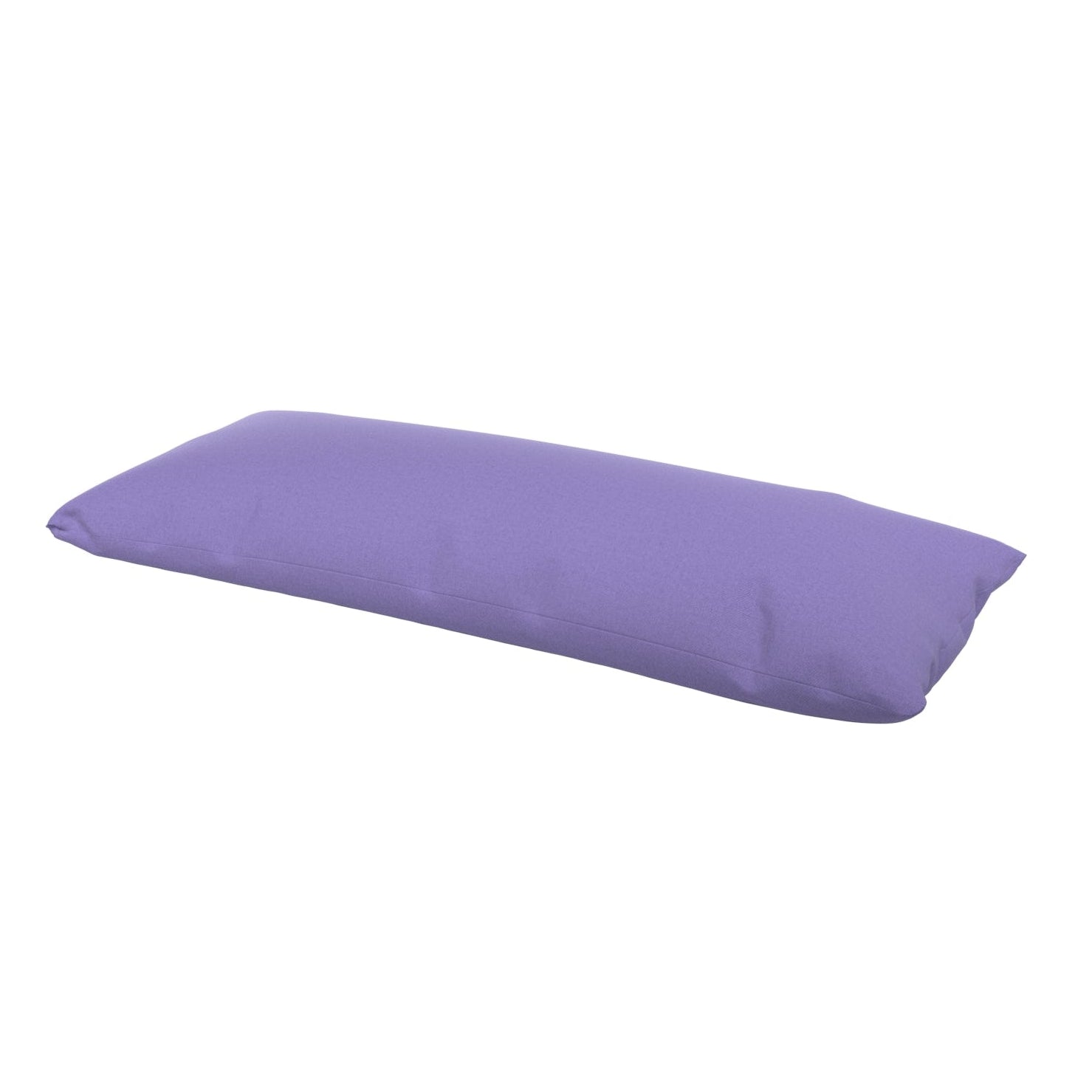 Lavender purple lumbar pillow on a white background.
