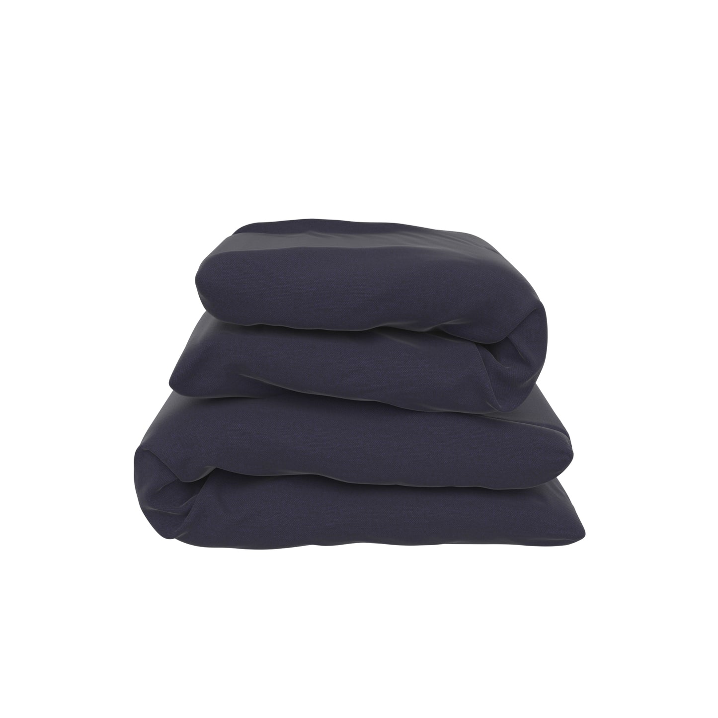 Product image of a body pillow folded with a navy cover.
