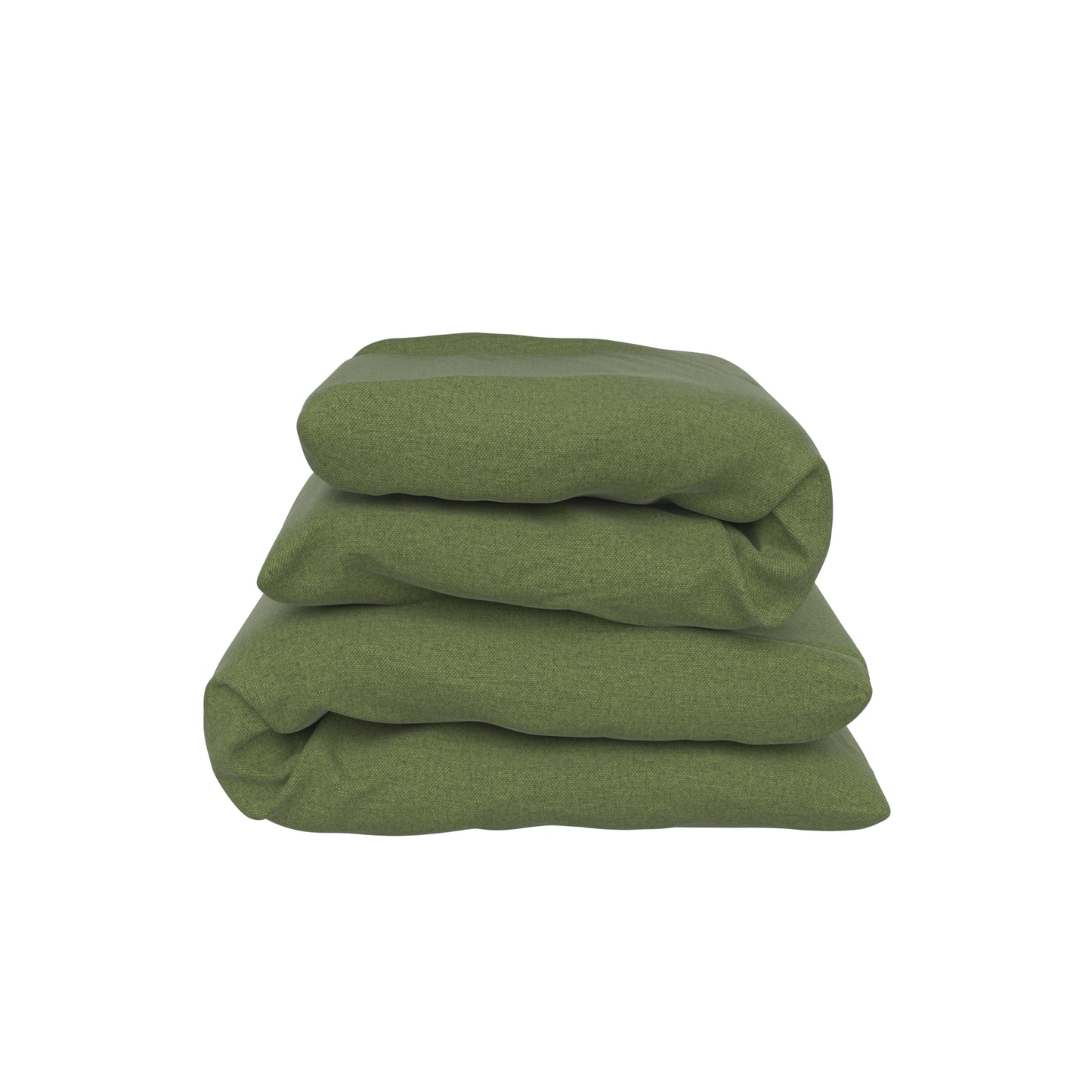 Fern green body pillow on a white background. Two pillows stacked.