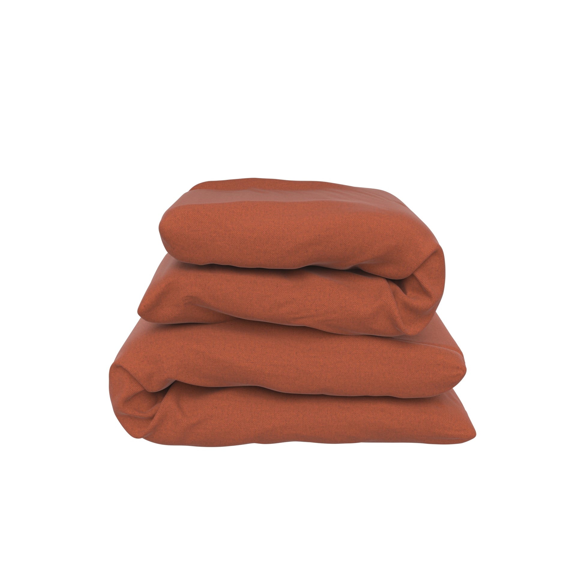 Product image of a body pillow folded with a burnt orange color.