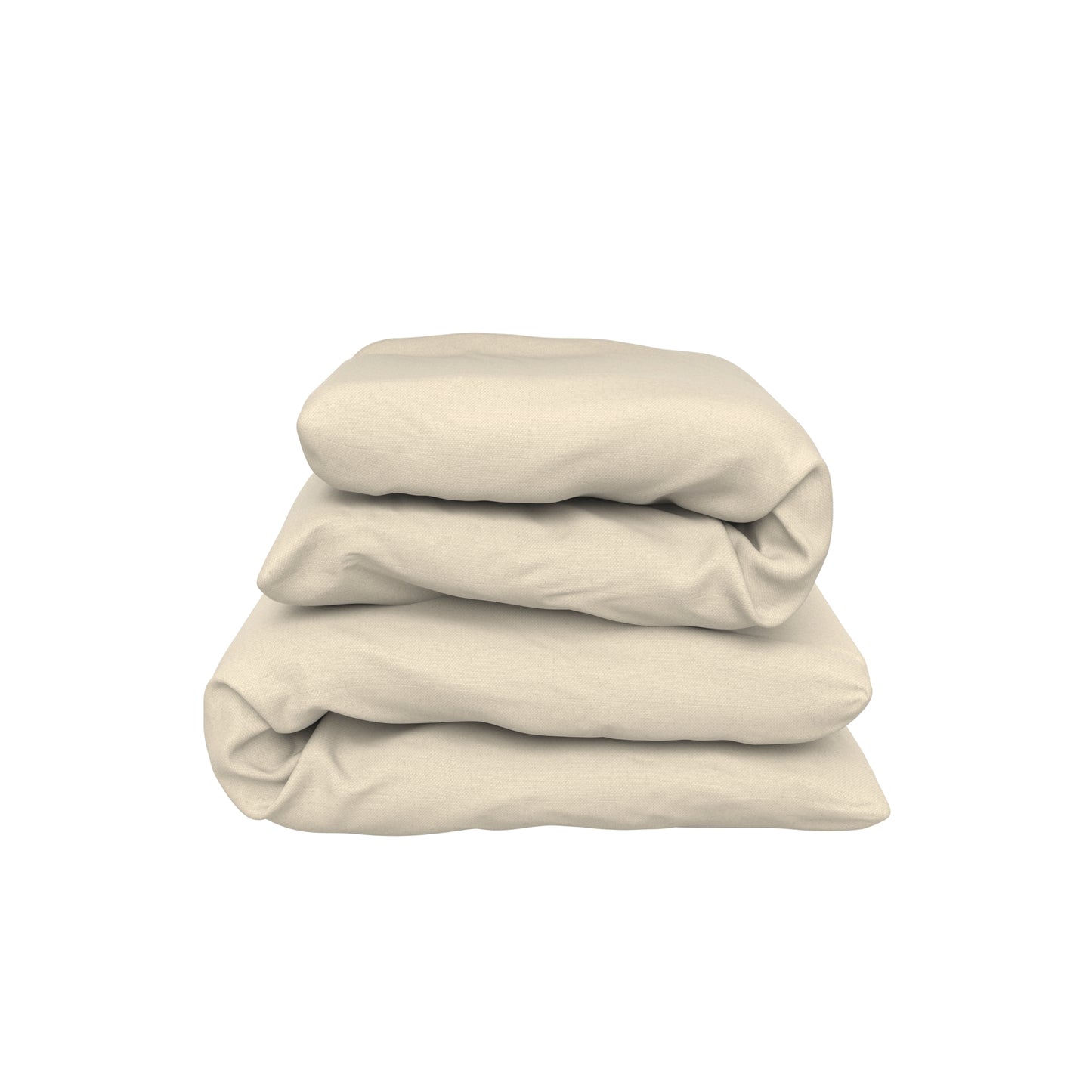 Product image of a body pillow folded with a natural cover.