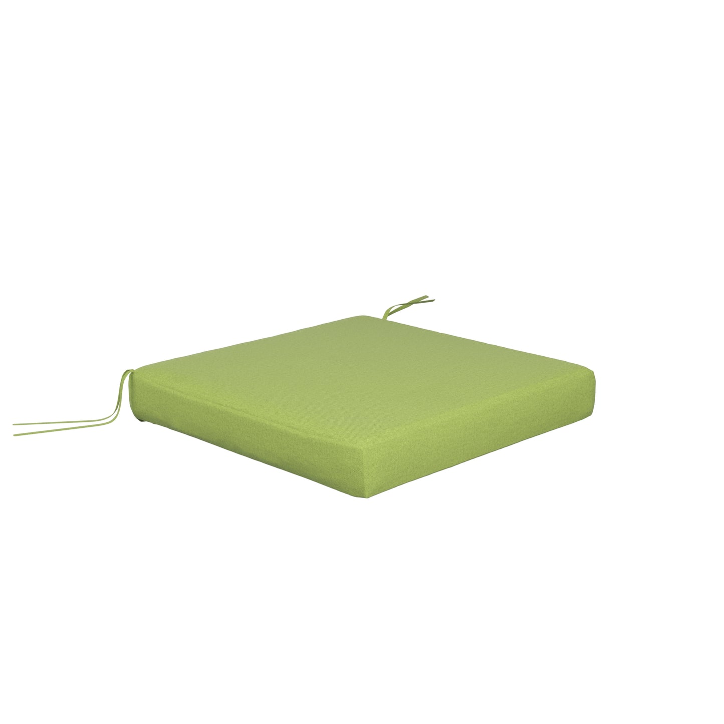 Light green seat cushion on a white background.