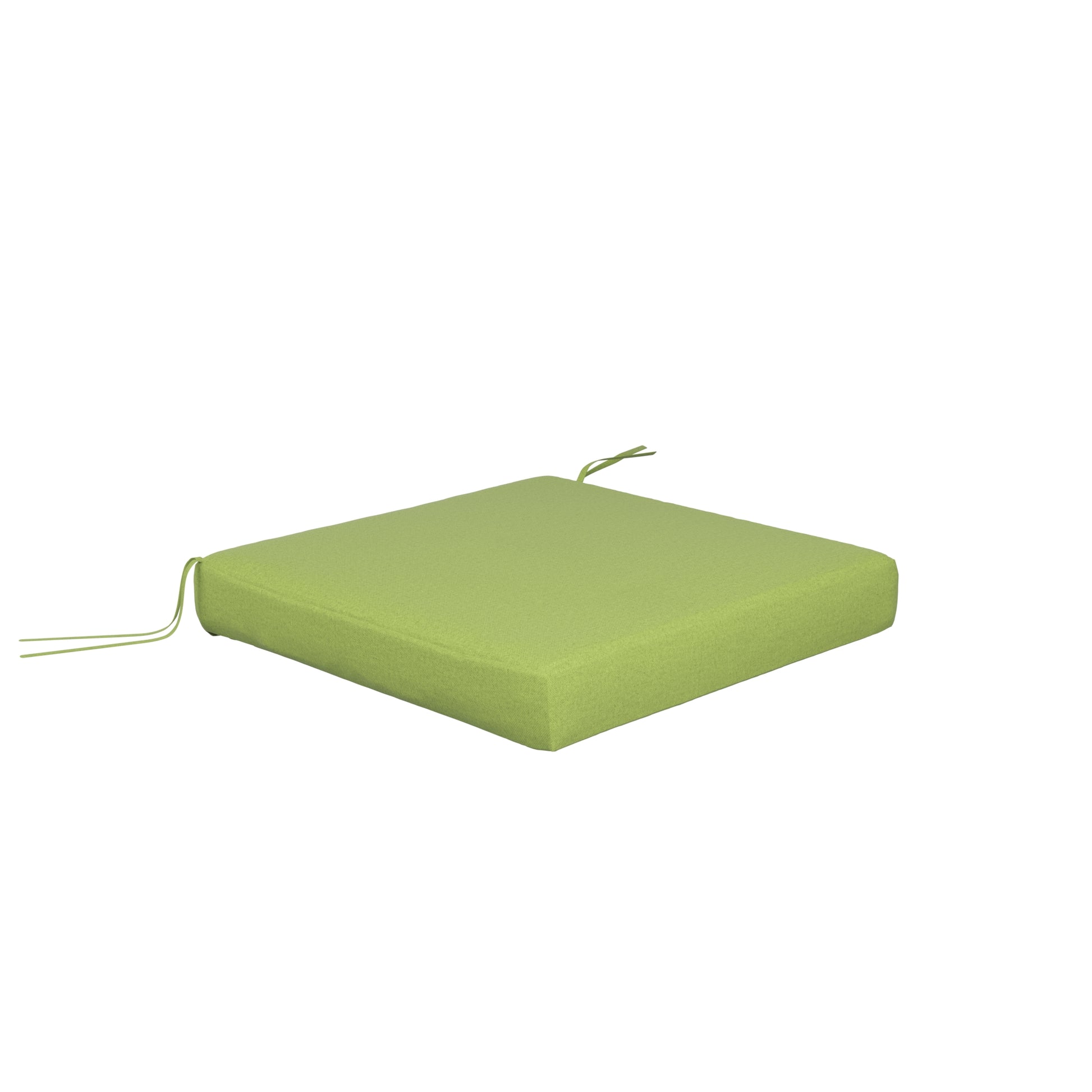 Light green seat cushion on a white background.