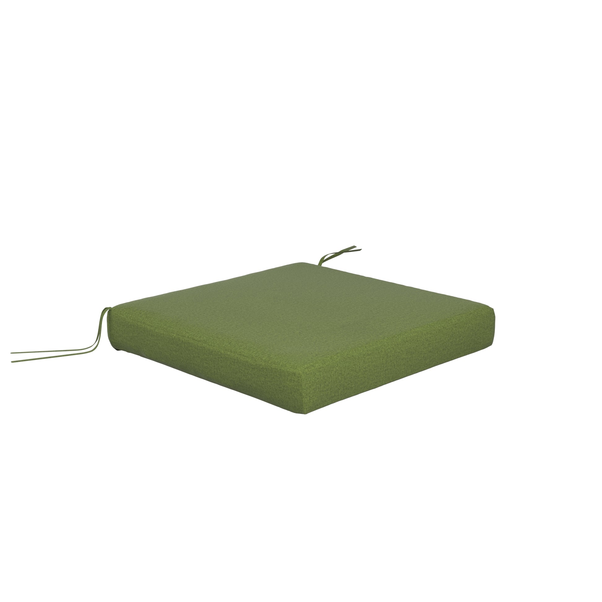 Fern green seat cushion on a white background.
