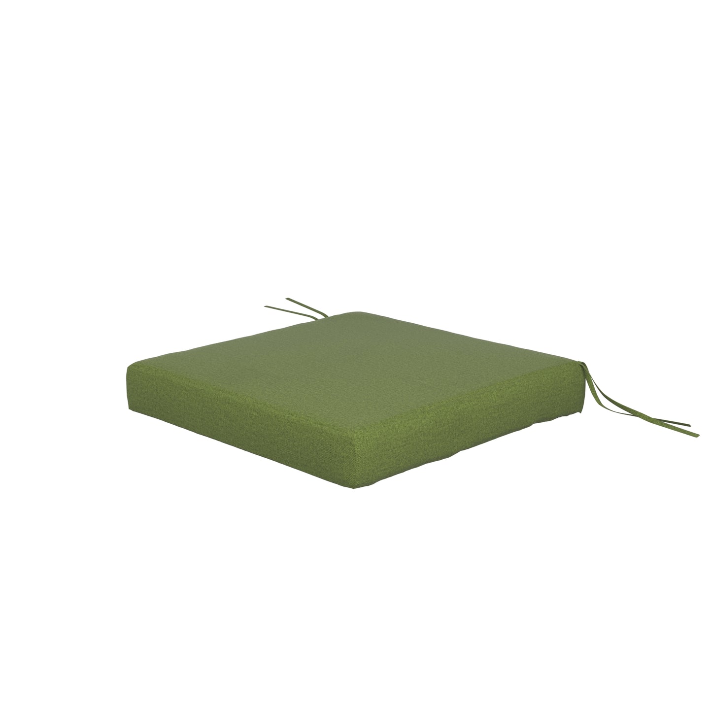 Fern green seat cushion on a white background.