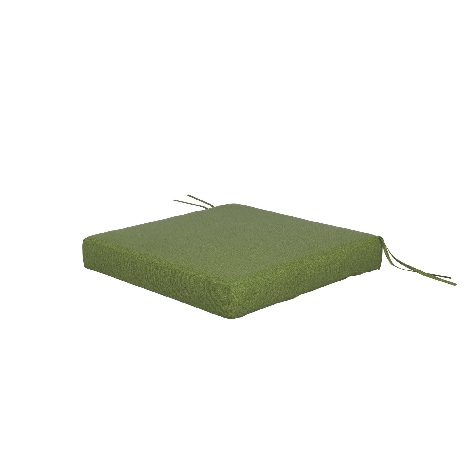 Fern green seat cushion on a white background.