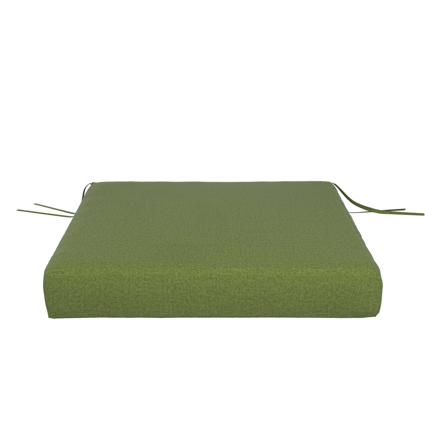 Fern green seat cushion on a white background.