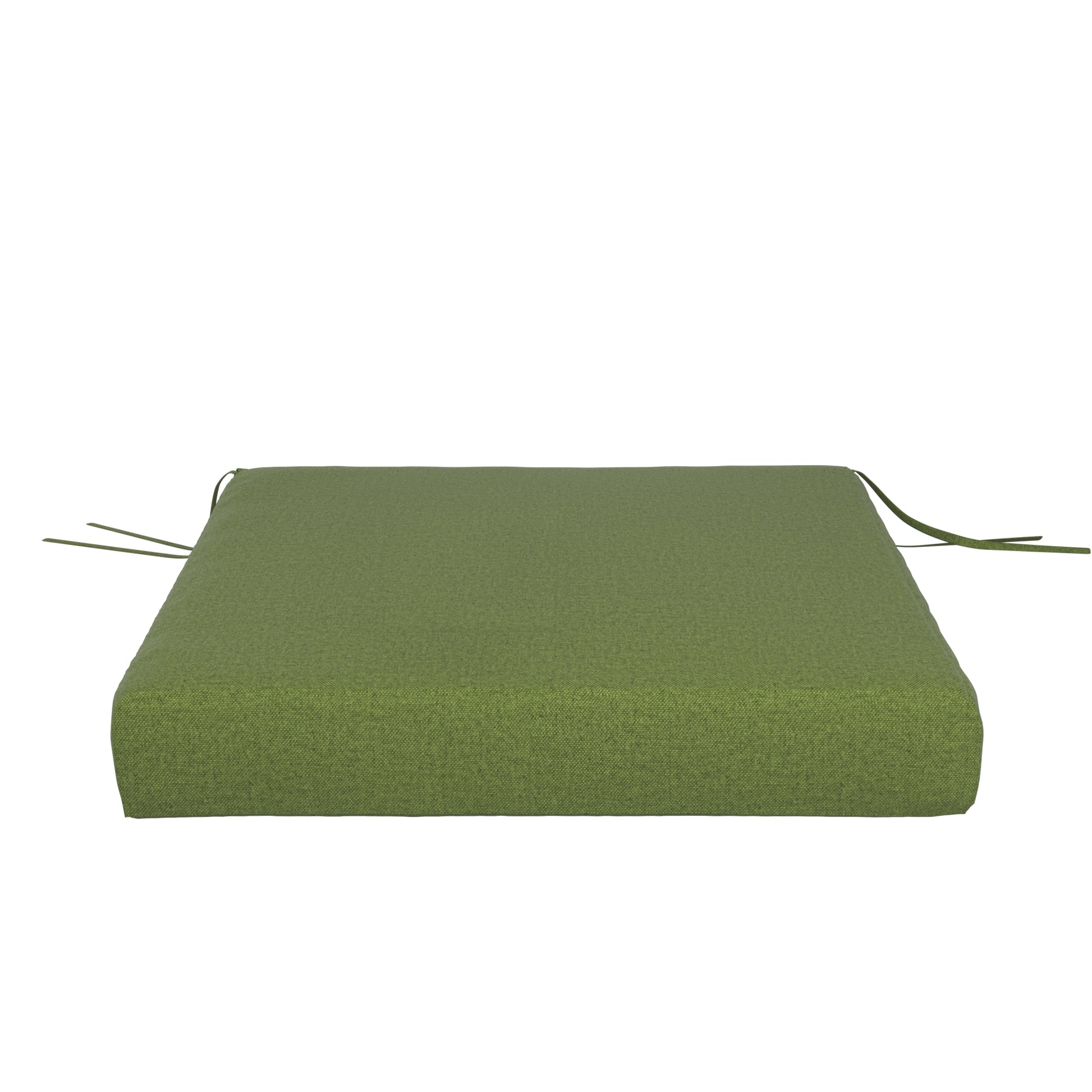 Fern green seat cushion on a white background.