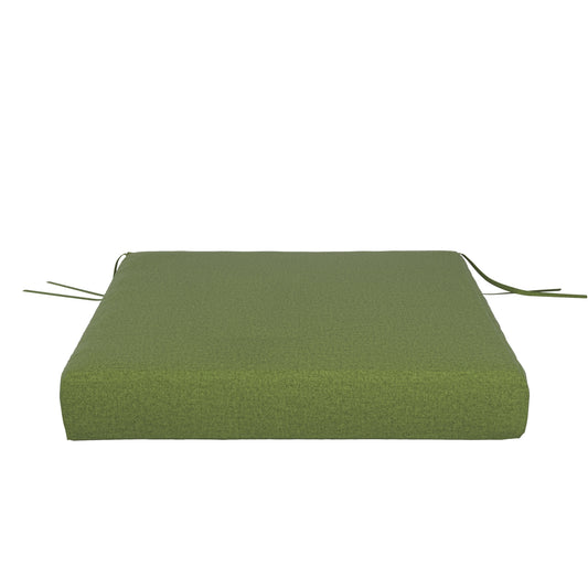 Fern green seat cushion on a white background.