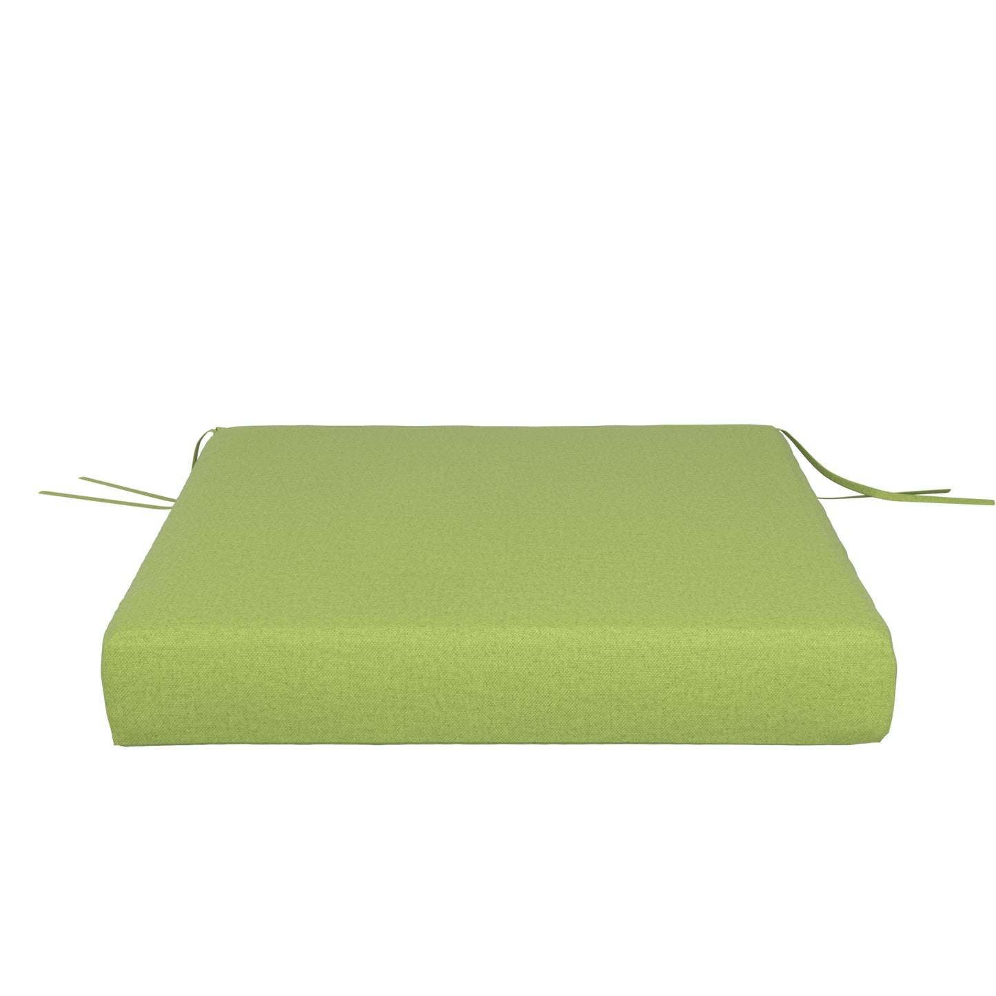 Light green seat cushion on a white background.