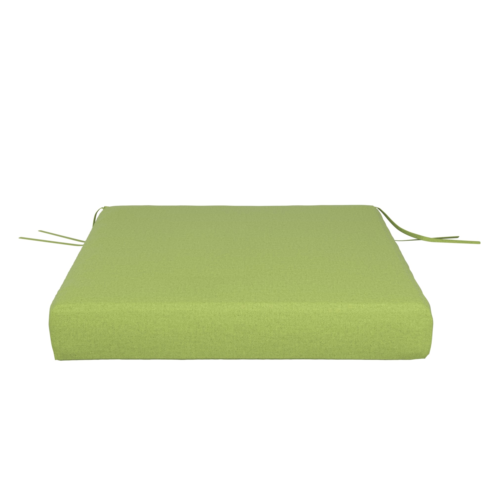 Light green seat cushion on a white background.