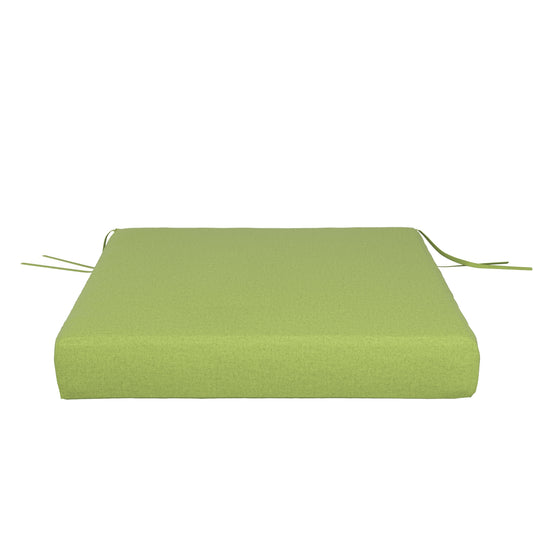 Light green seat cushion on a white background.