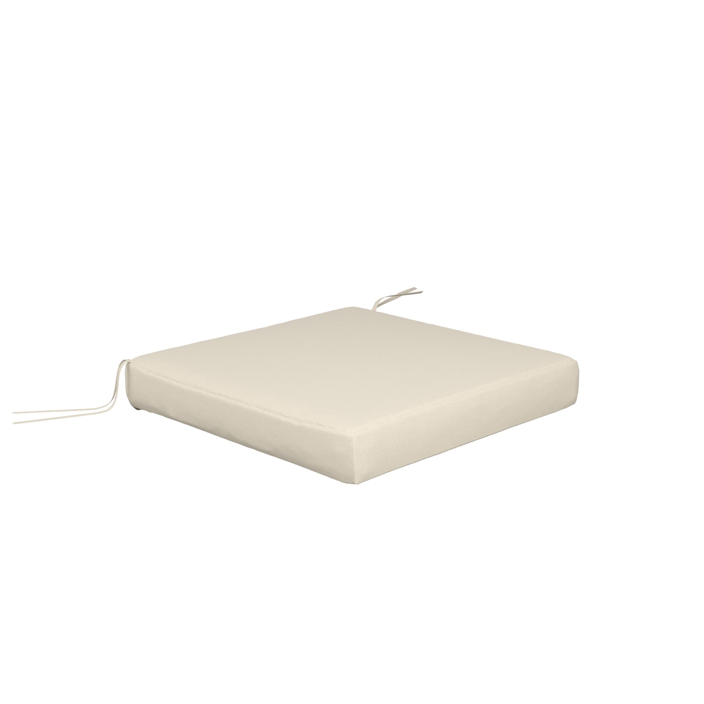 Natural white seat cushion on a white background.