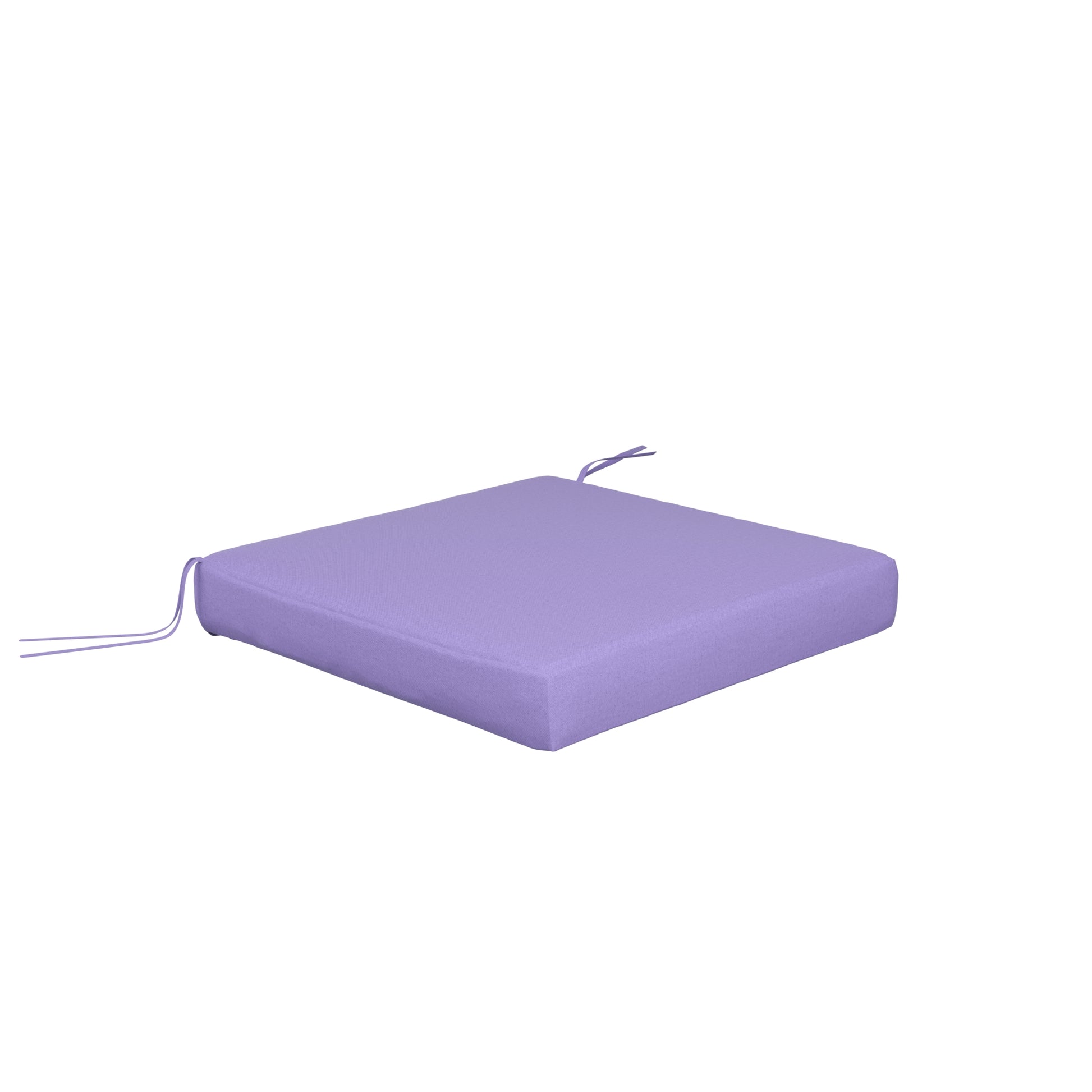 Lavender purple seat cushion on a white background.