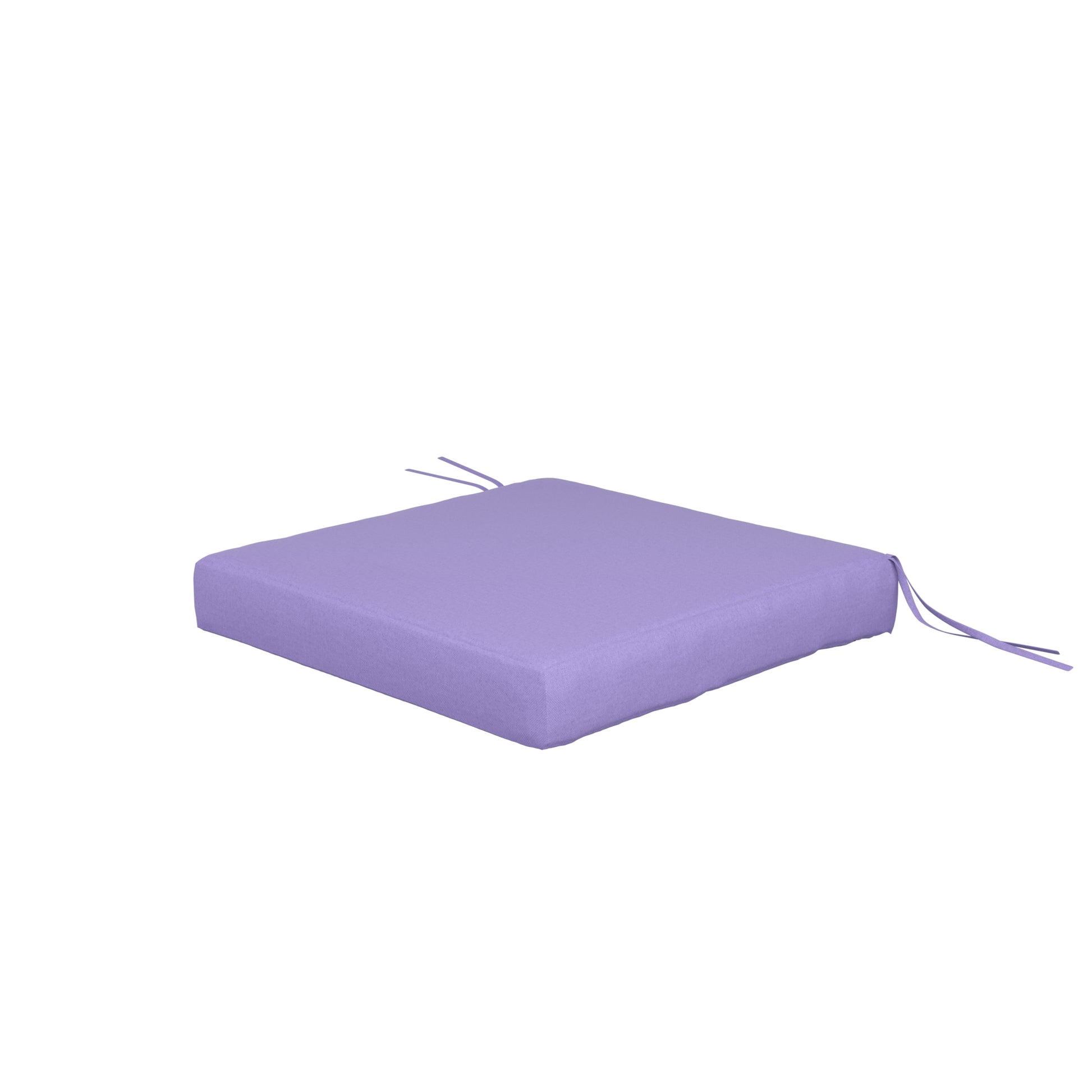 Lavender purple seat cushion on a white background.