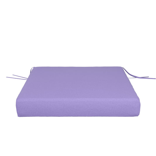 Lavender purple seat cushion on a white background.