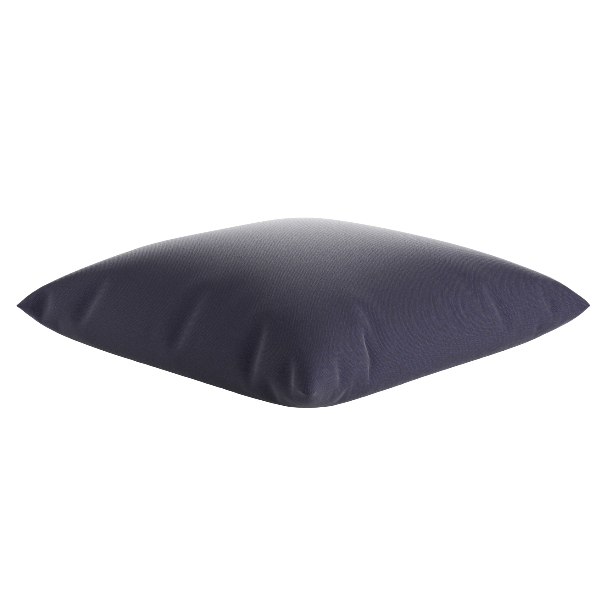 Product image of a navy blue pillow on a white background.