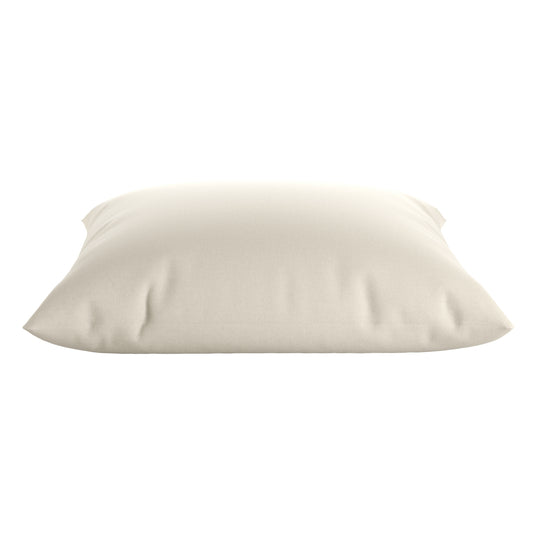White square pillow on a white background.