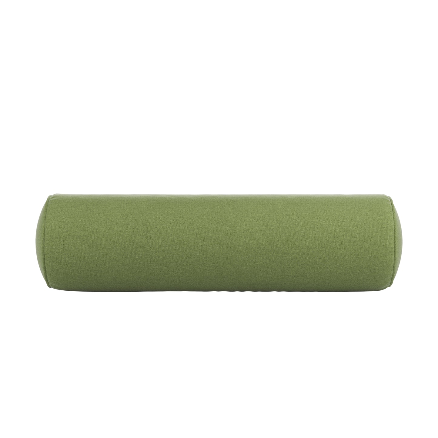 Fern Green bolster pillow on a white background.