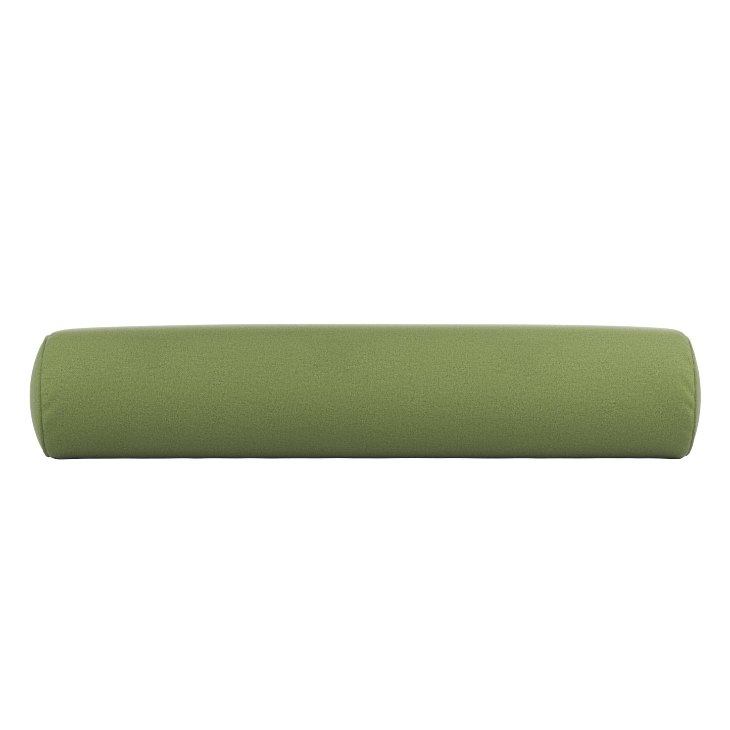Fern Green bolster pillow on a white background.
