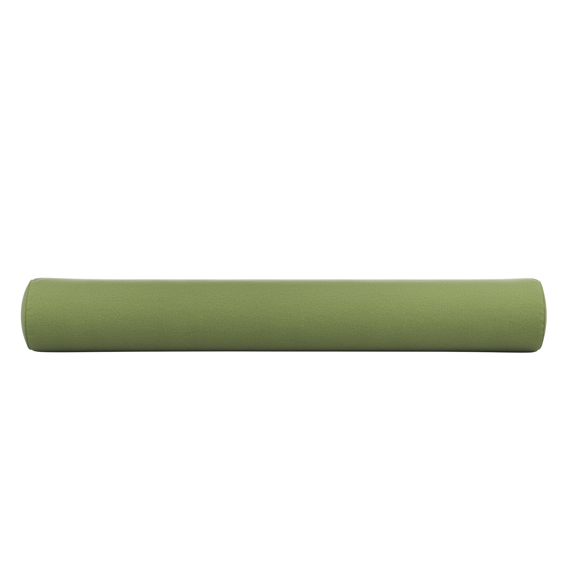 Fern Green bolster pillow on a white background.