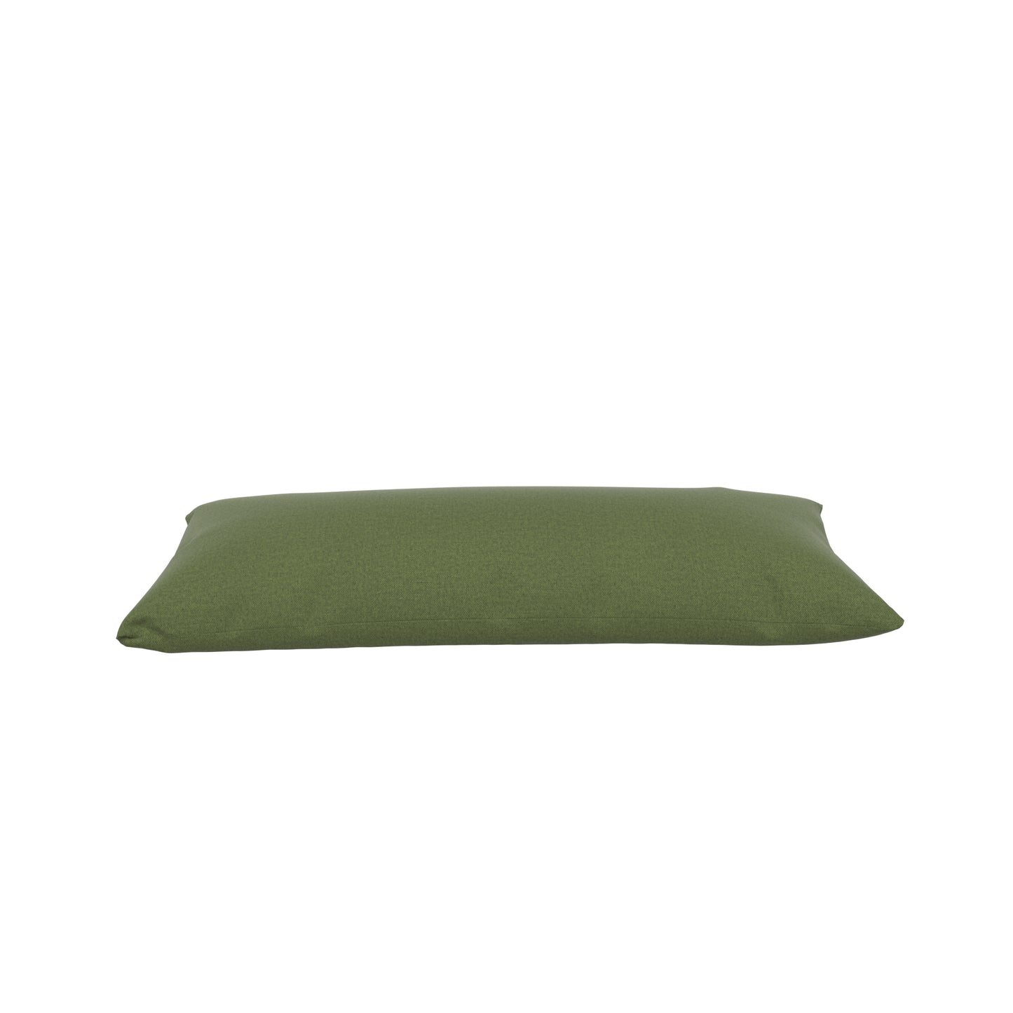 Fern green lumbar pillow on a white background.