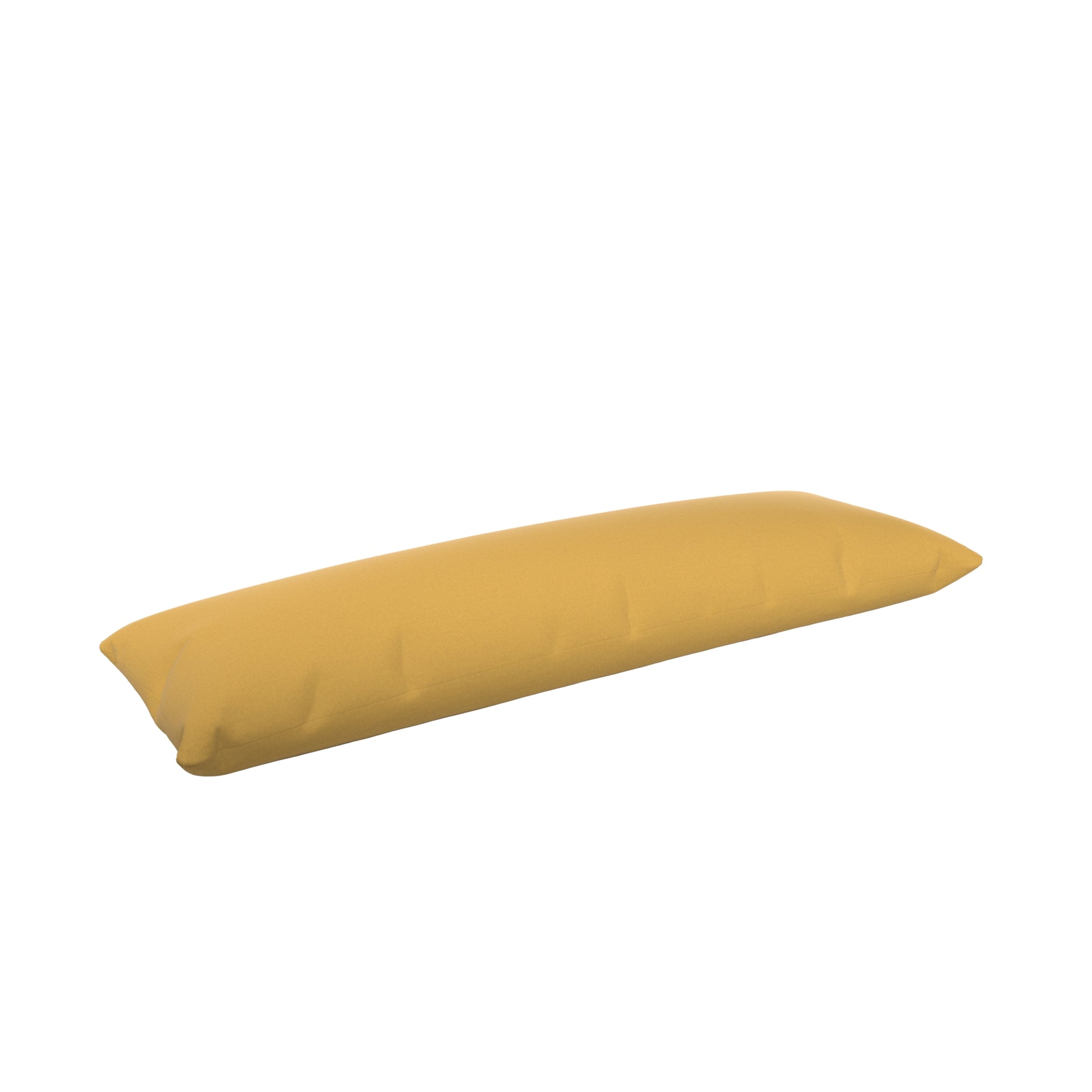 Product image of a body pillow with a dandelion yellow cover.