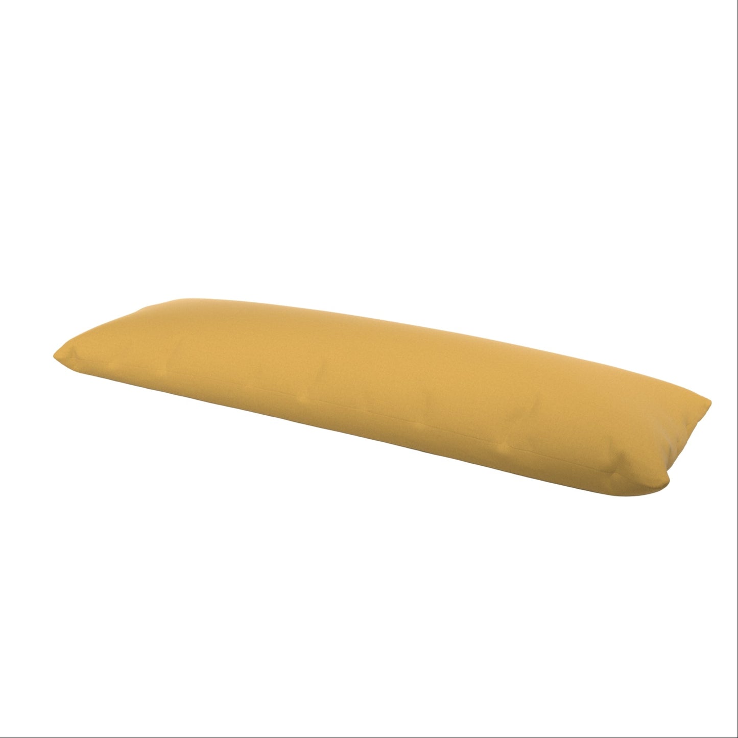 Product image of a body pillow with a dandelion yellow cover.