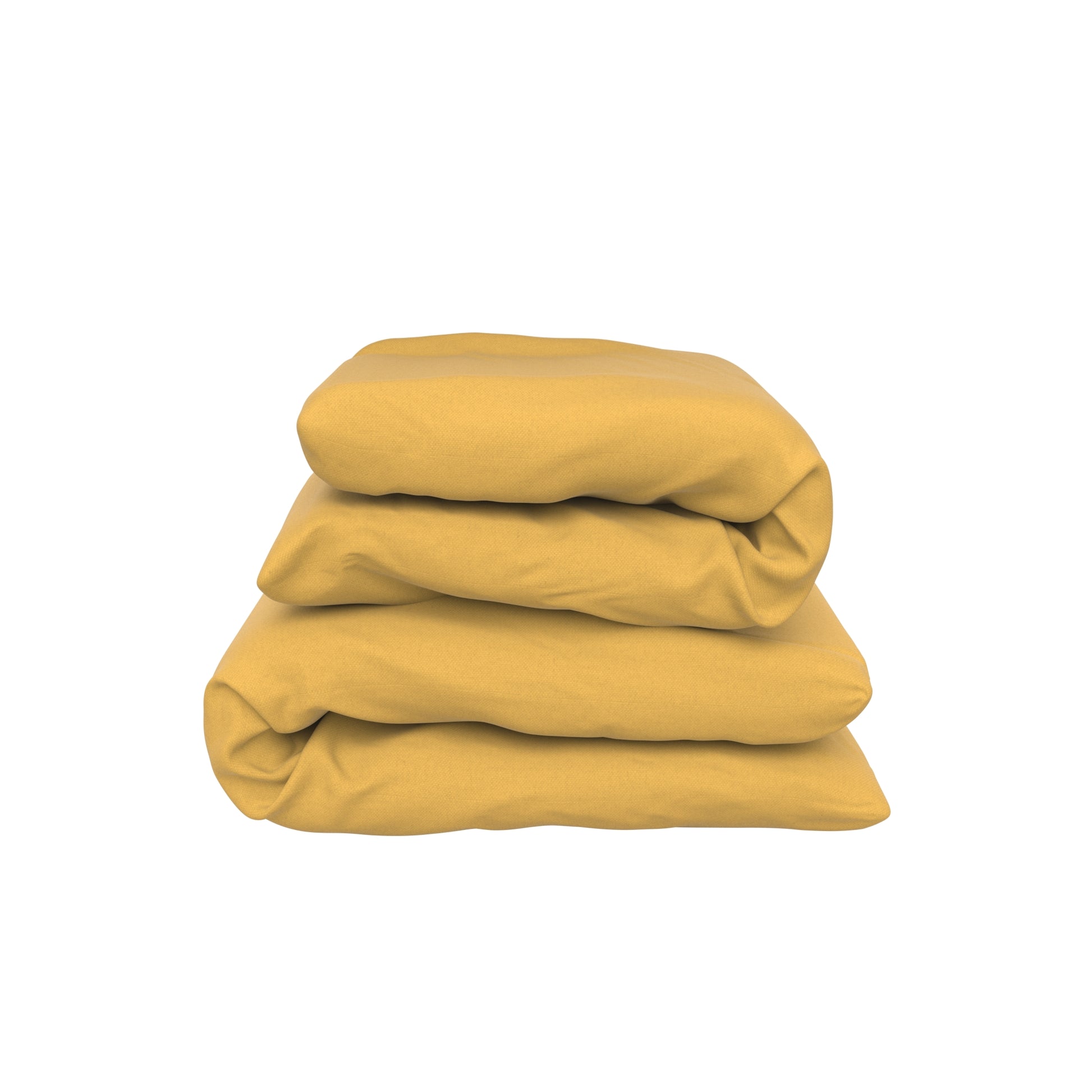 Product image of a body pillow folded with a dandelion yellow cover.