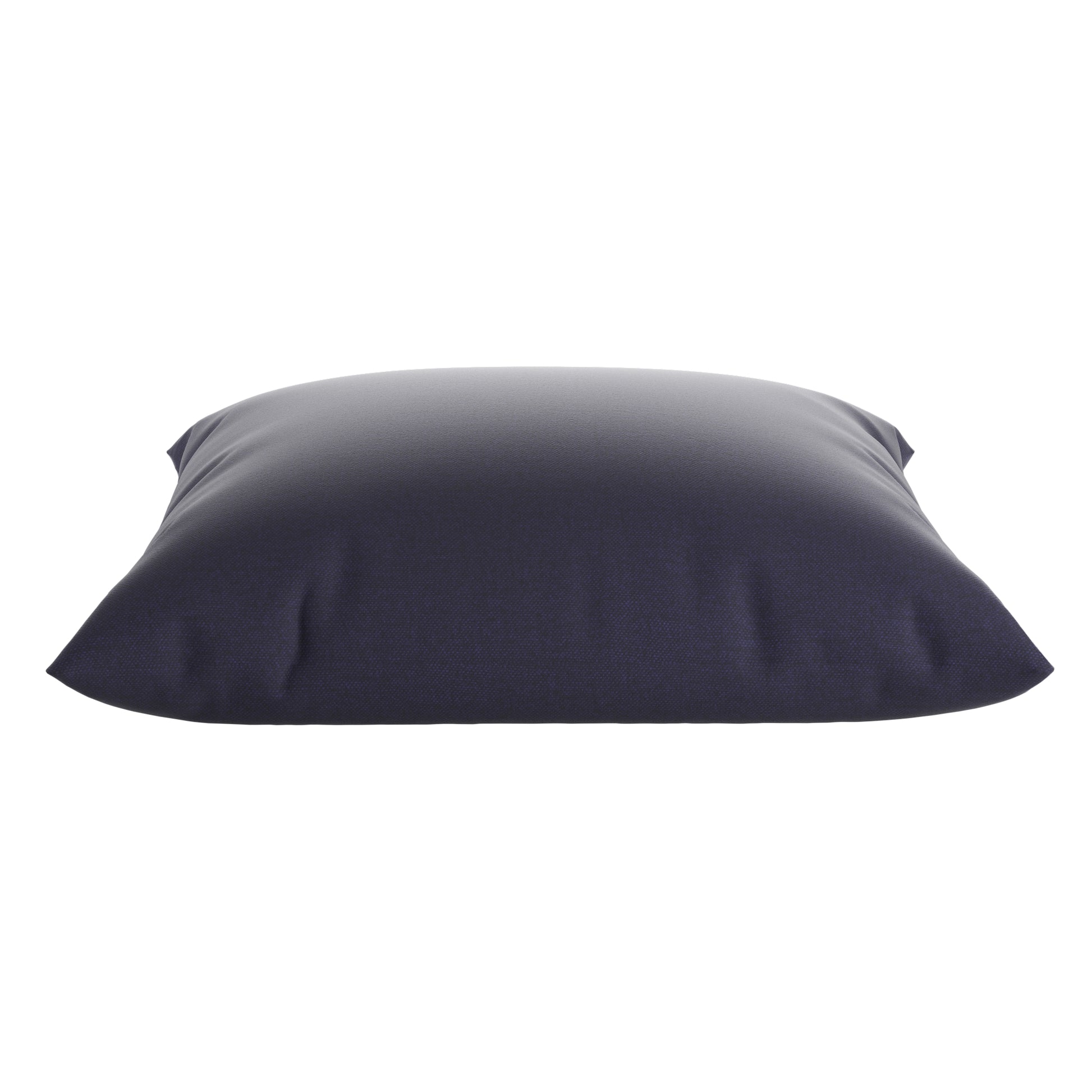 Product image of a navy blue pillow on a white background.