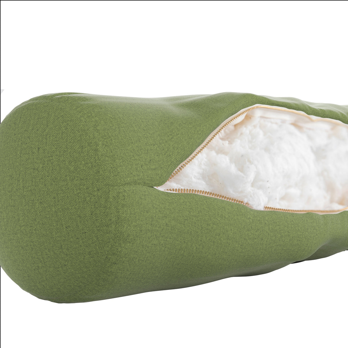 Bolster Pillow with Removable Cover in Fern Green