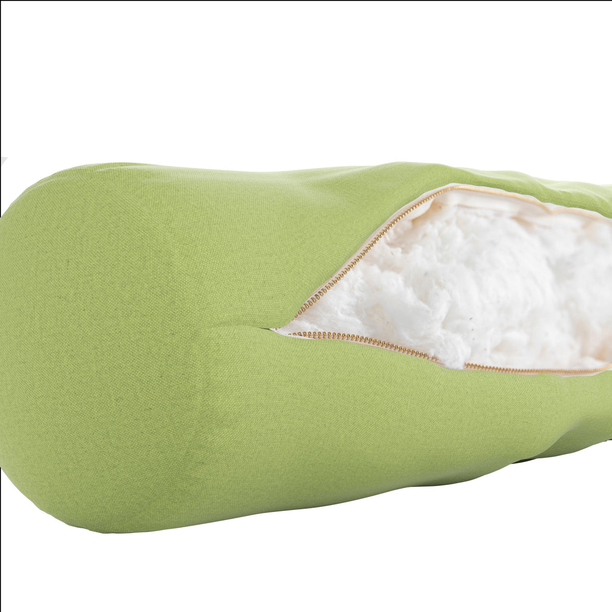 Bolster Pillow with Removable Cover in Avocado Green