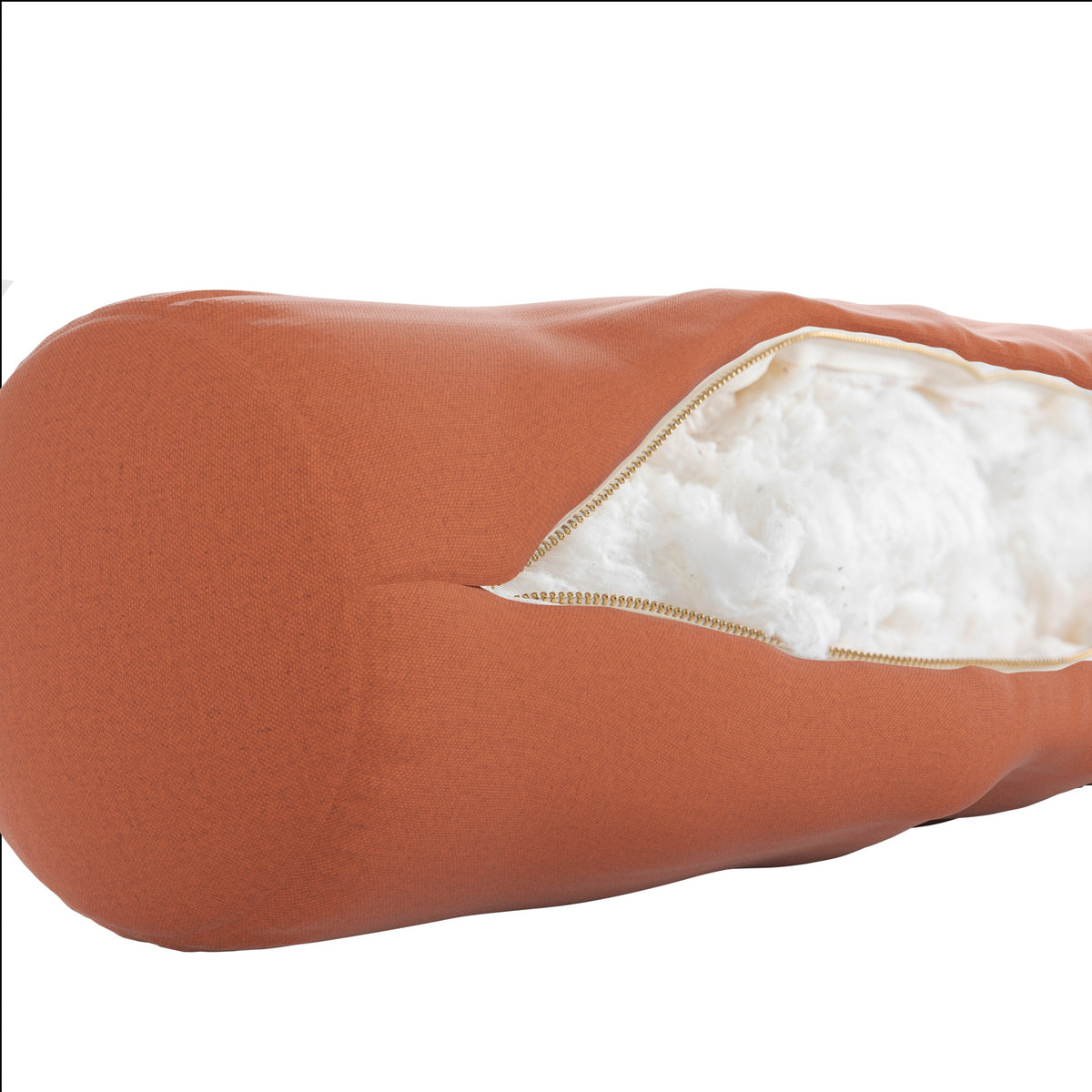 Bolster Pillow with Removable Cover in Sweet Potato Orange